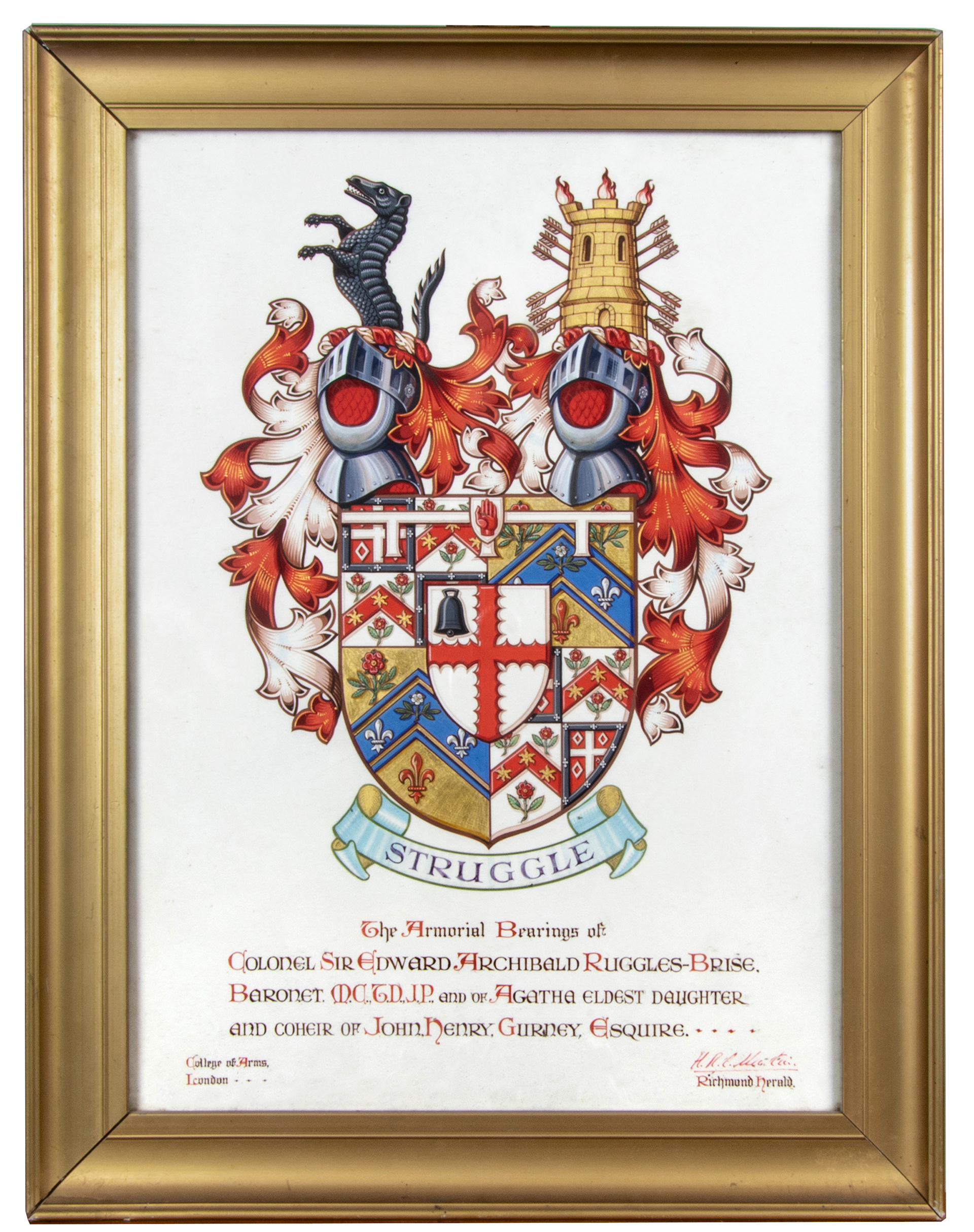 Sir Edward's coat of arms