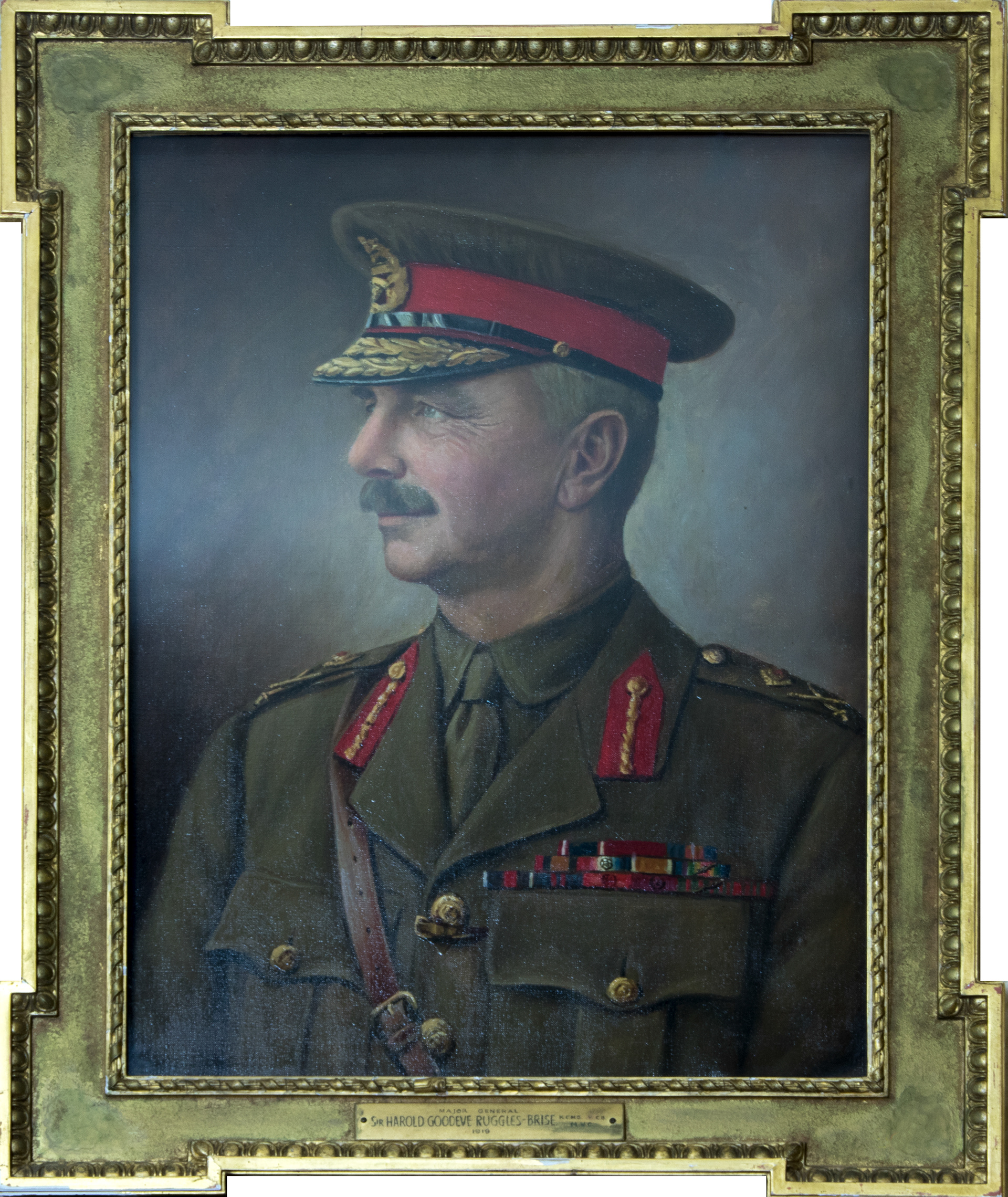 This painting was framed behind glass and coouldn't be moved from where it hung
