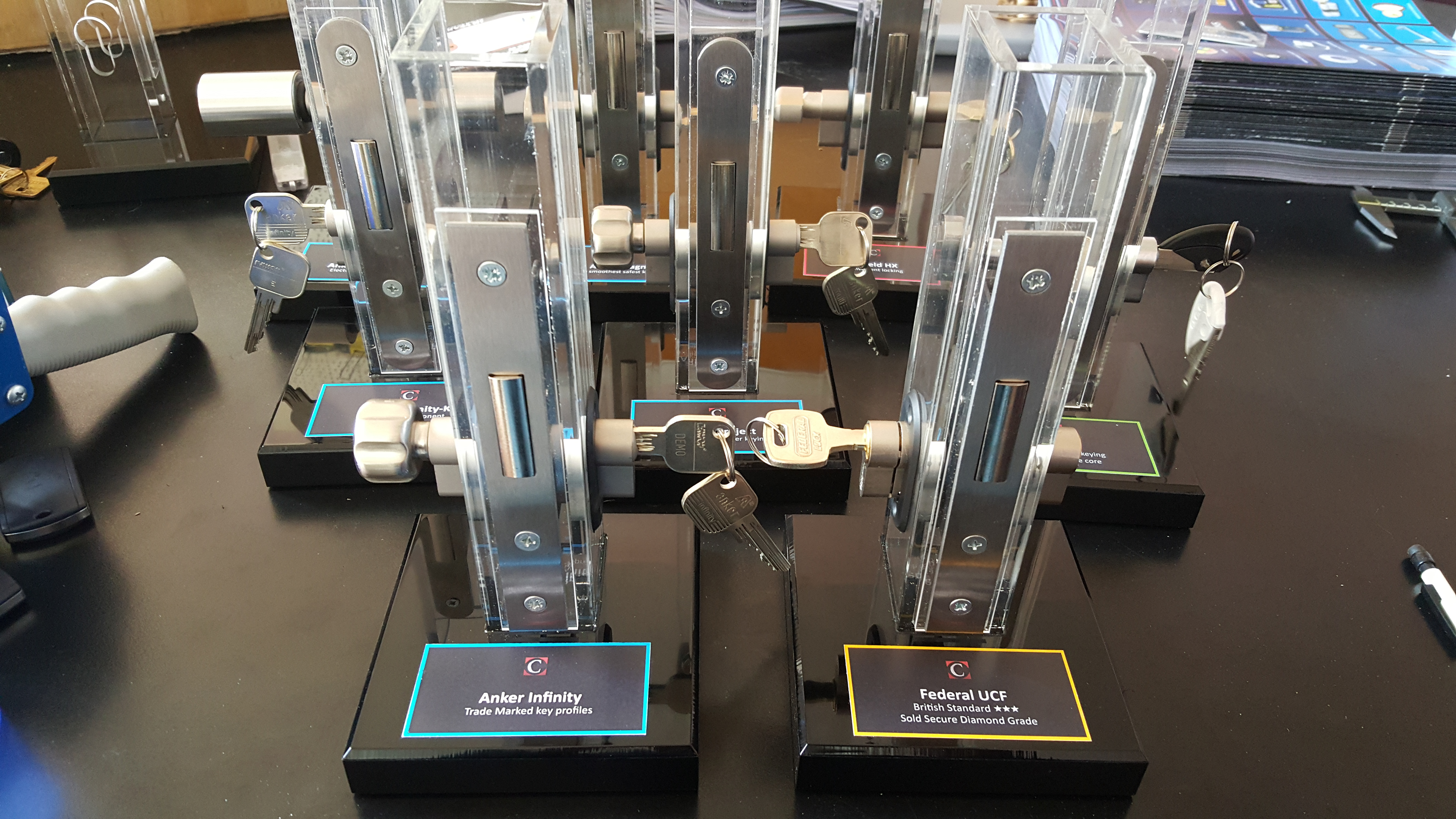 Labelled demo hardware