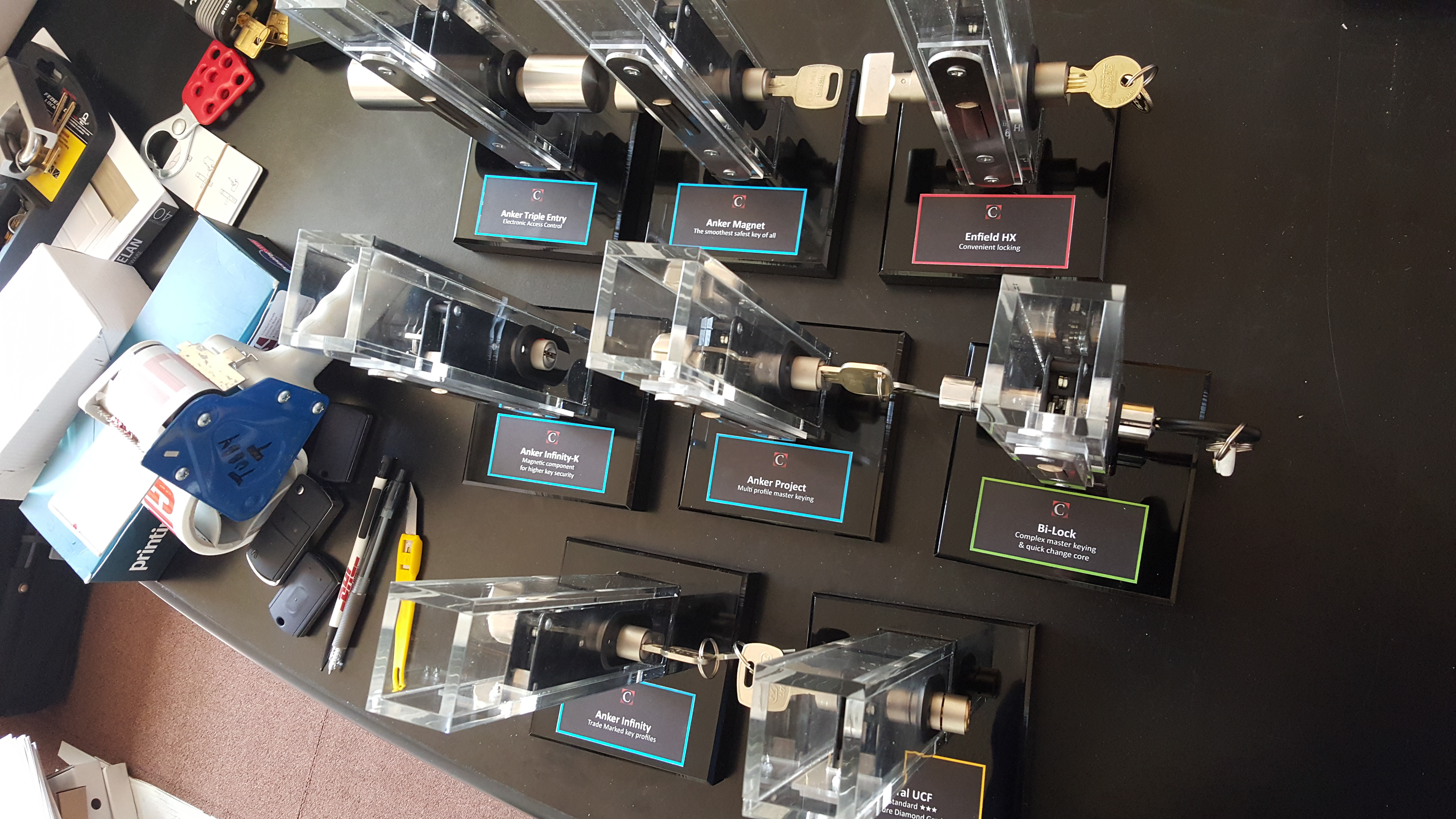 Labelled demo hardware