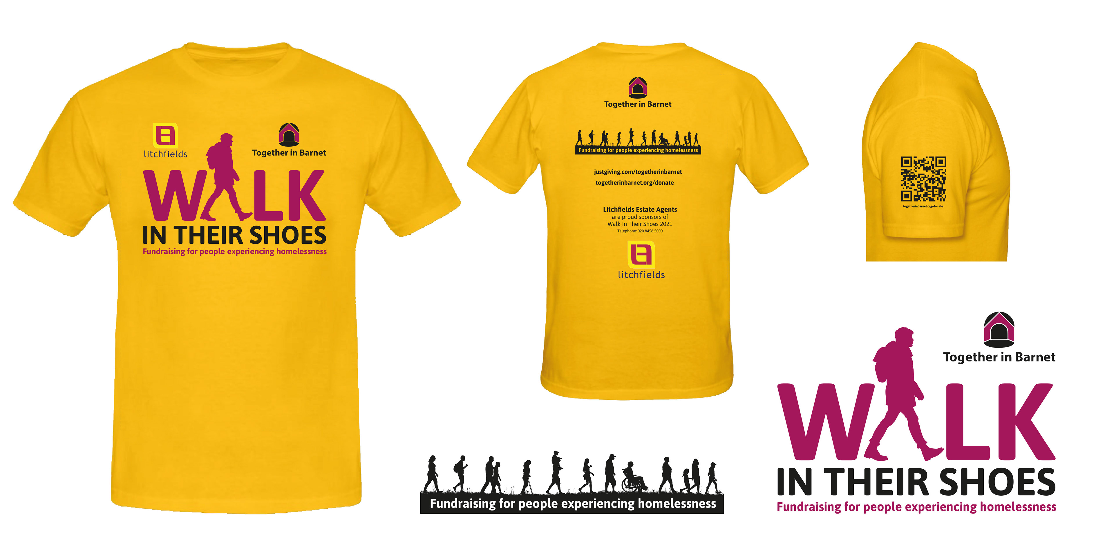 T-shirts with sponsor's logo
