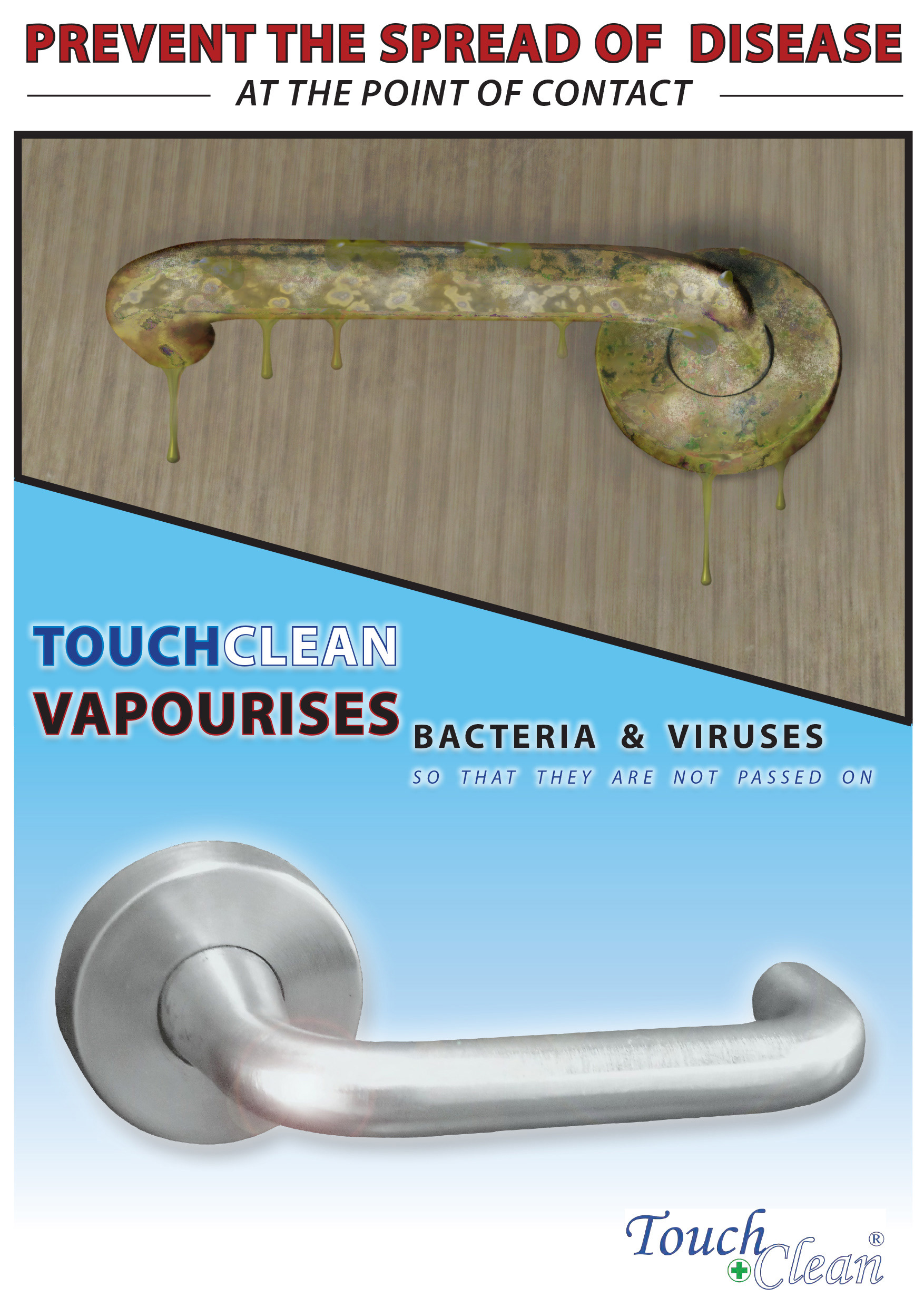 TouchClean anti-viral door furniture finish