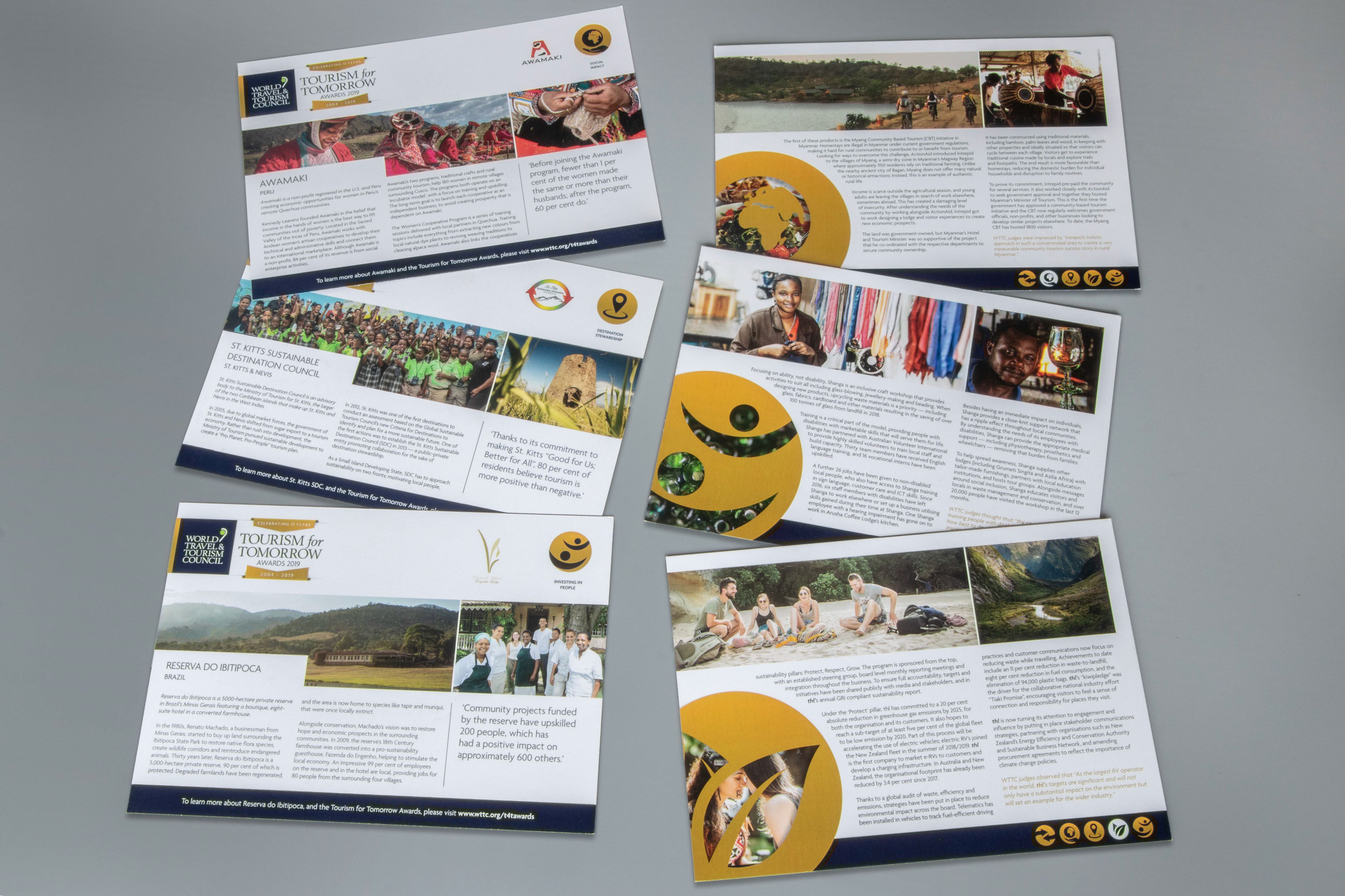 Selection of the finalists postcards from 5 categories