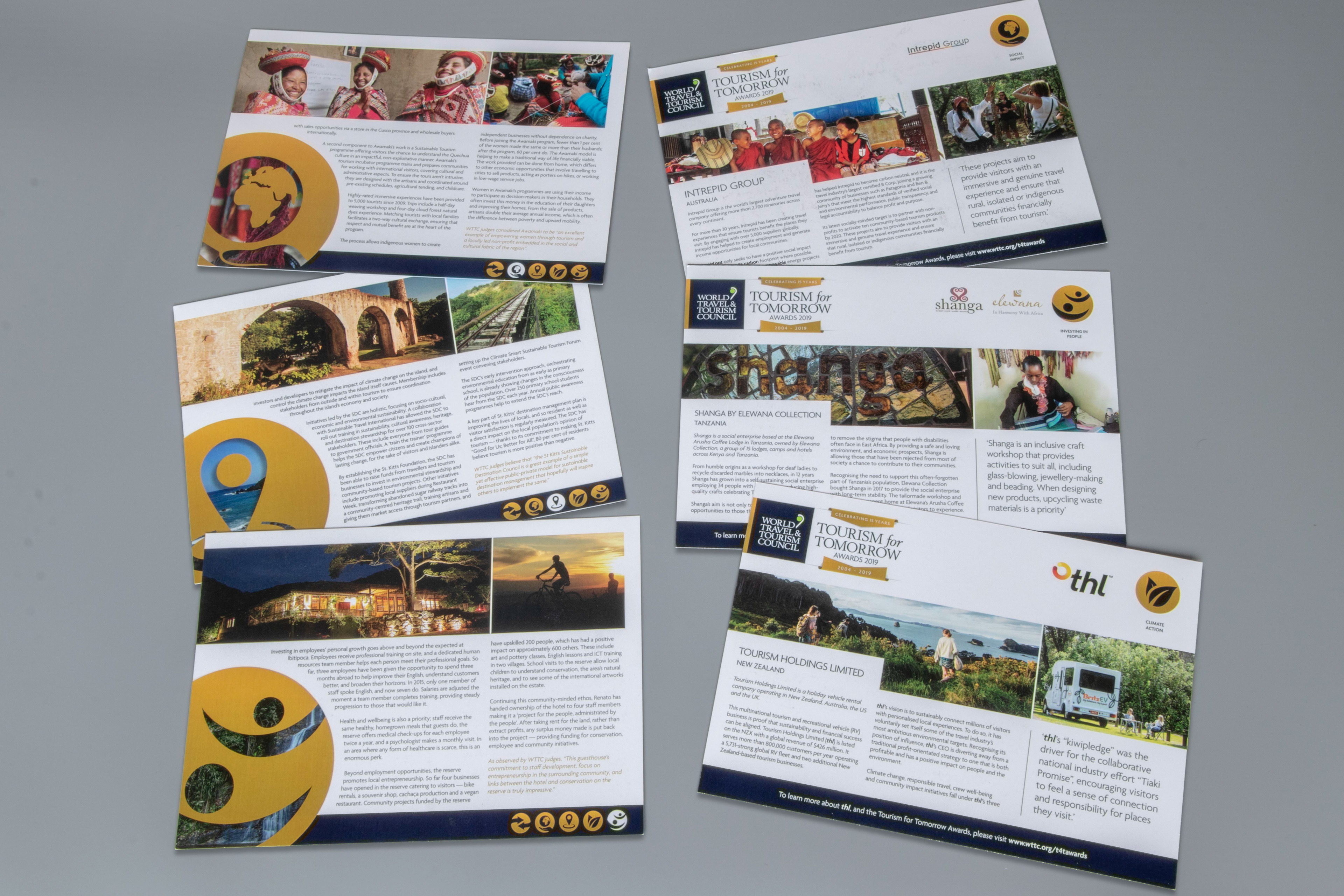 Selection of the finalists postcards from 5 categories