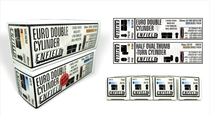 Stickers for huge range of Enfield cylinders, boxed