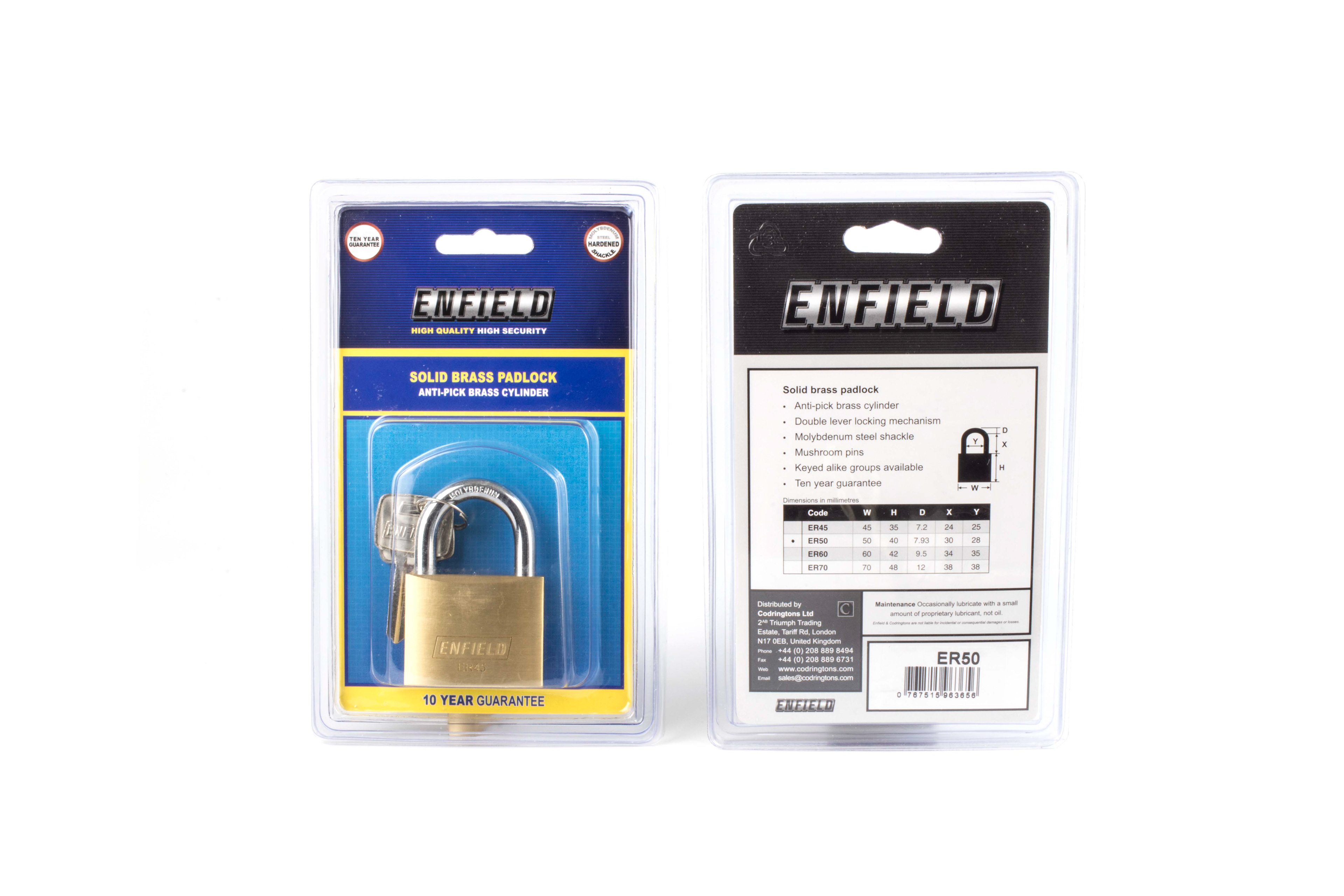 Packaging: ER padlocks