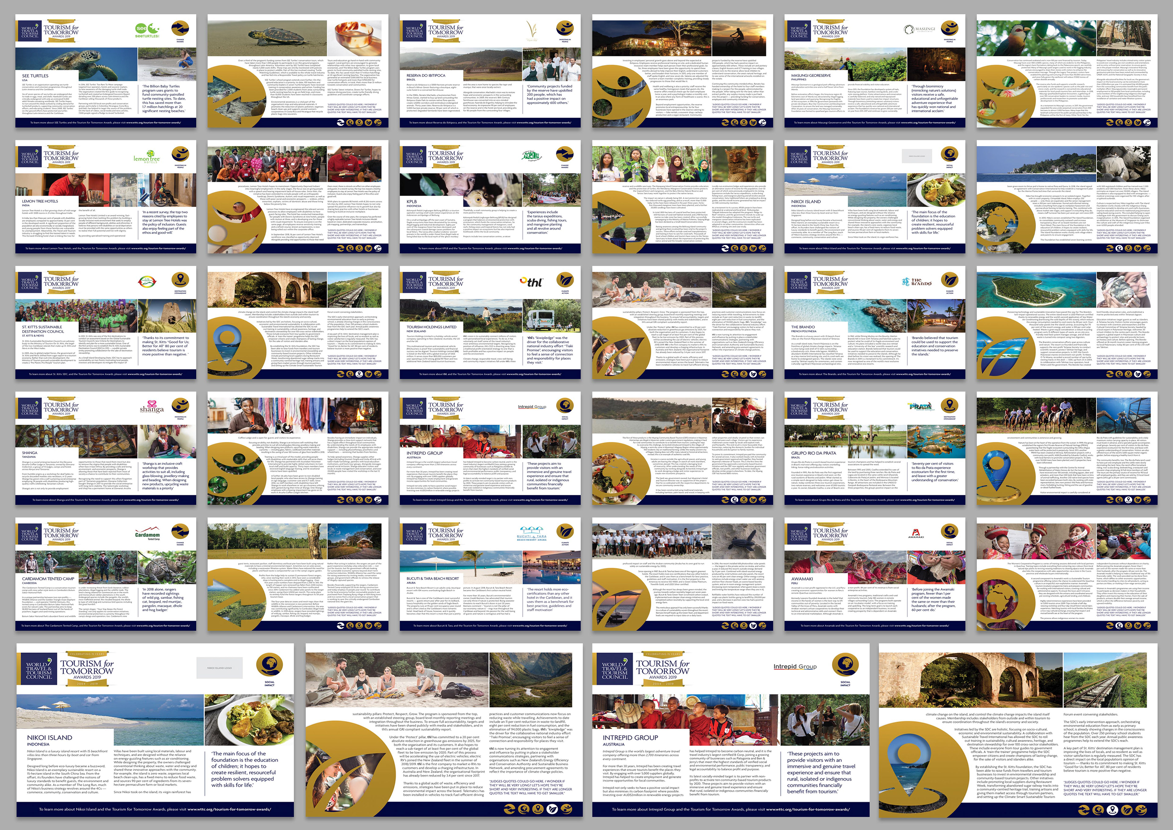 Selection of the finalists postcards