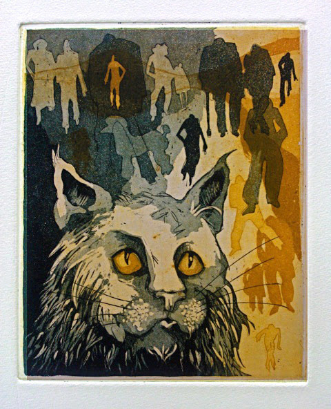 "Möten längs vägen", etsning med akvatint