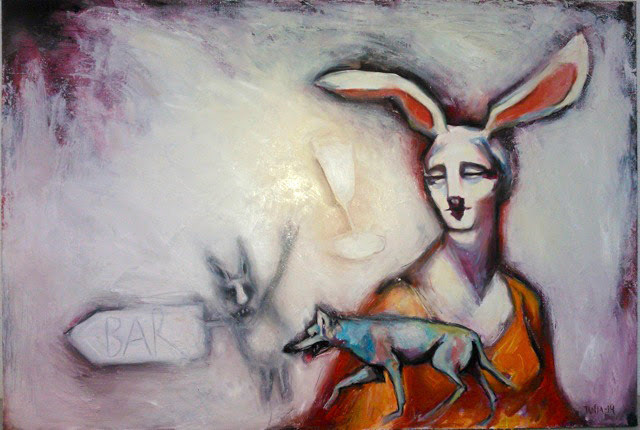 "Dimman", olja på duk 94x64 cm