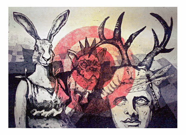 "Borderline", etsning med akvatint (20 x 28 cm)