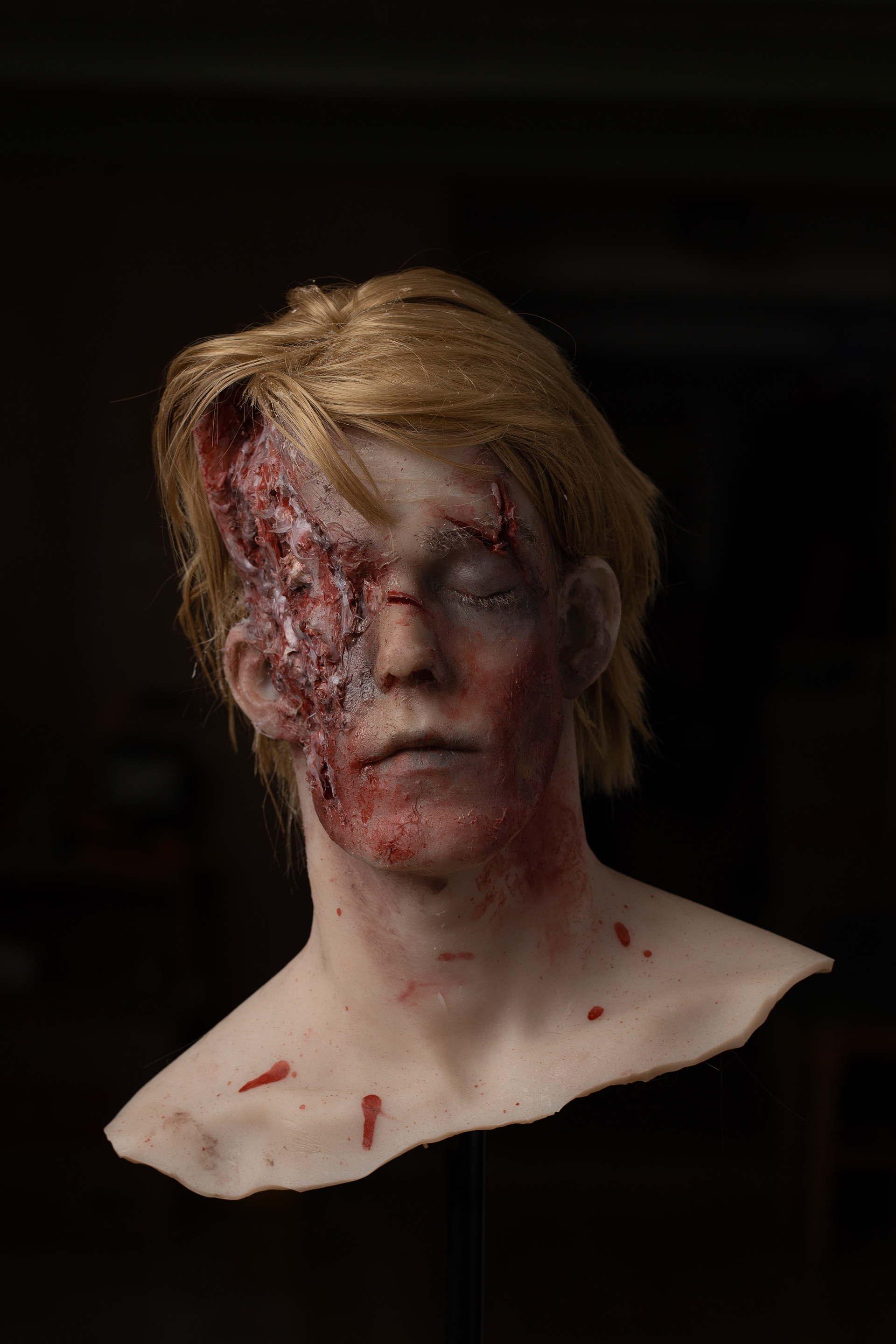 Smashed head