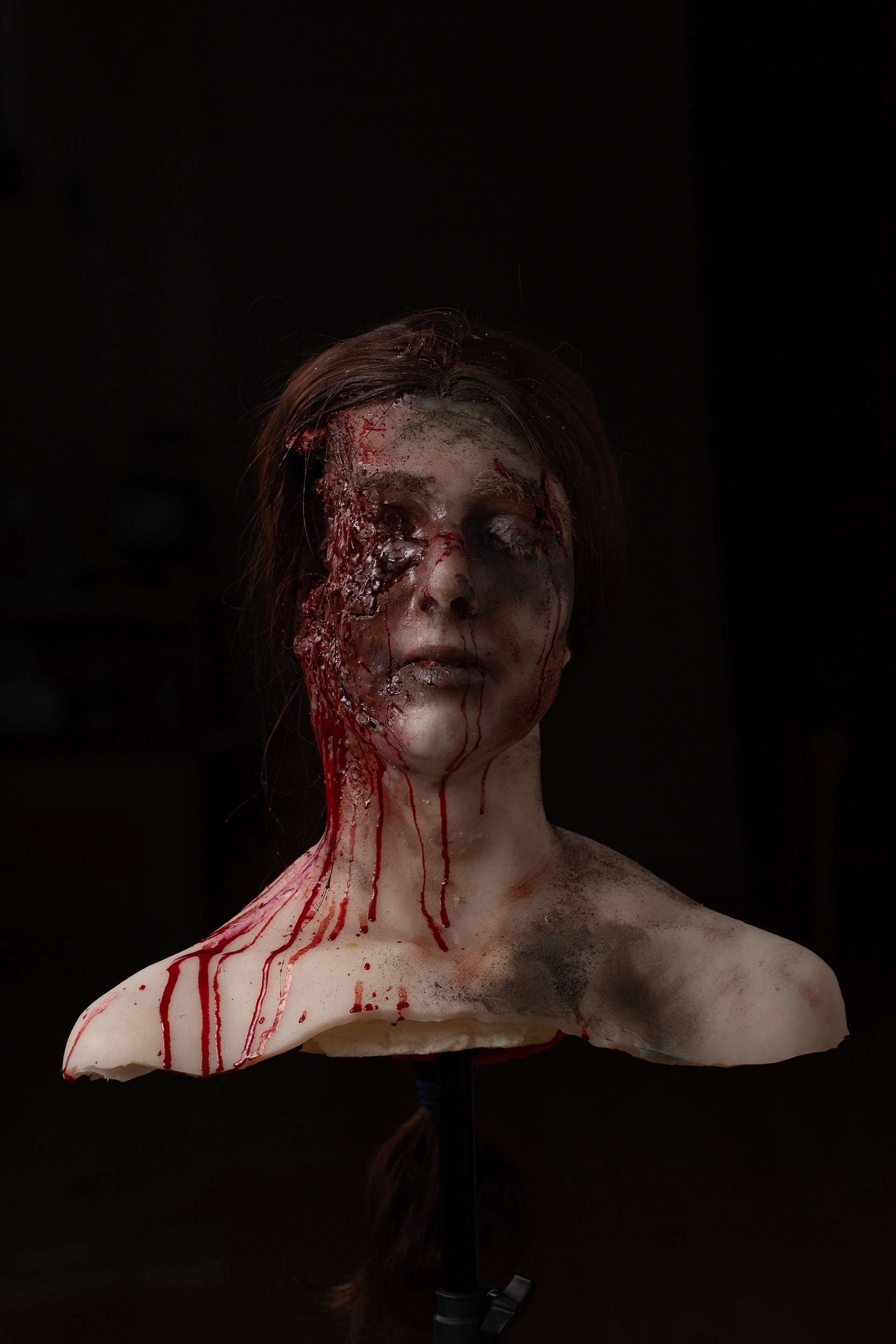 Smashed head