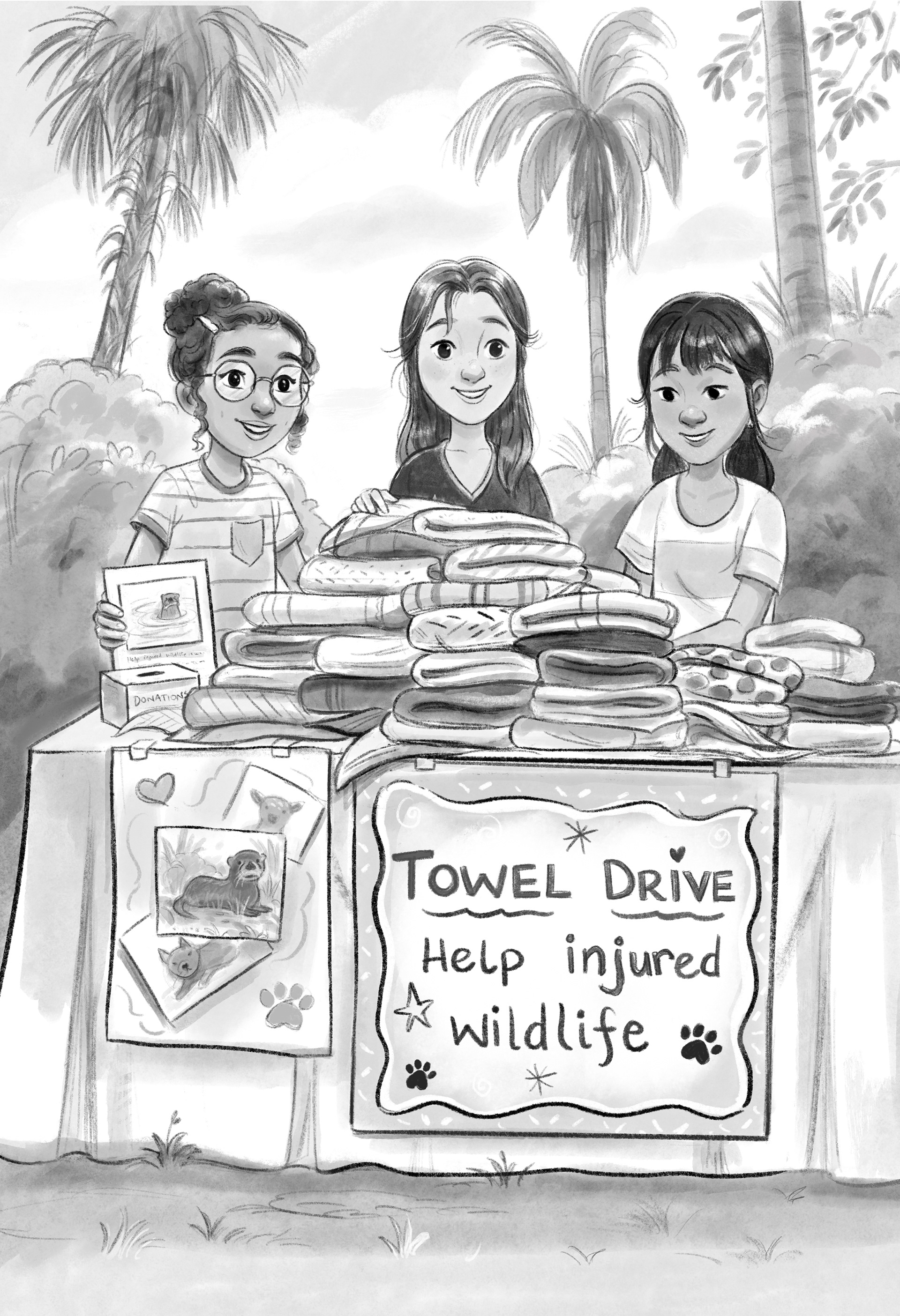 Interior Illustration for Wildlife Rescue: How to Save an Otter