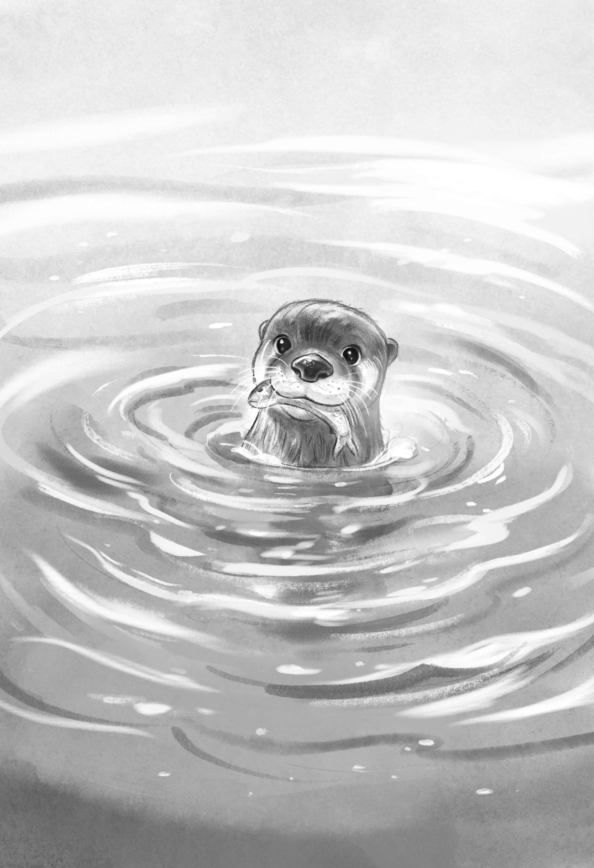 Interior Illustration for Wildlife Rescue: How to Save an Otter