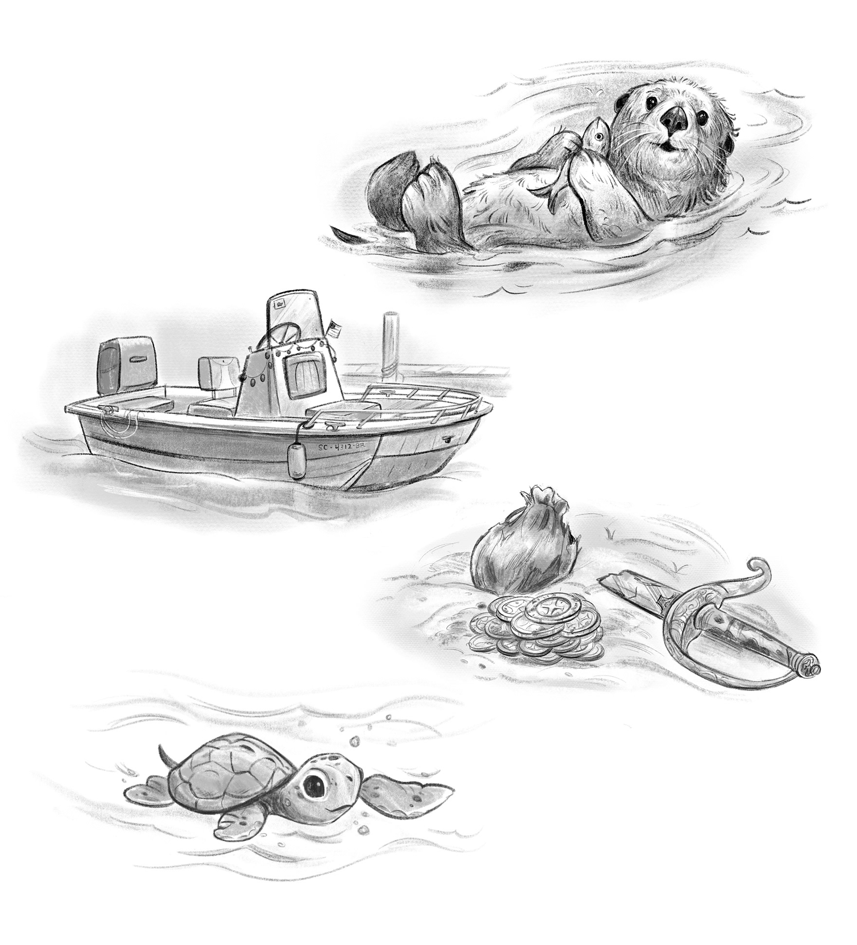 Interior Spots for The Islanders Books Series - Aladdin 2021