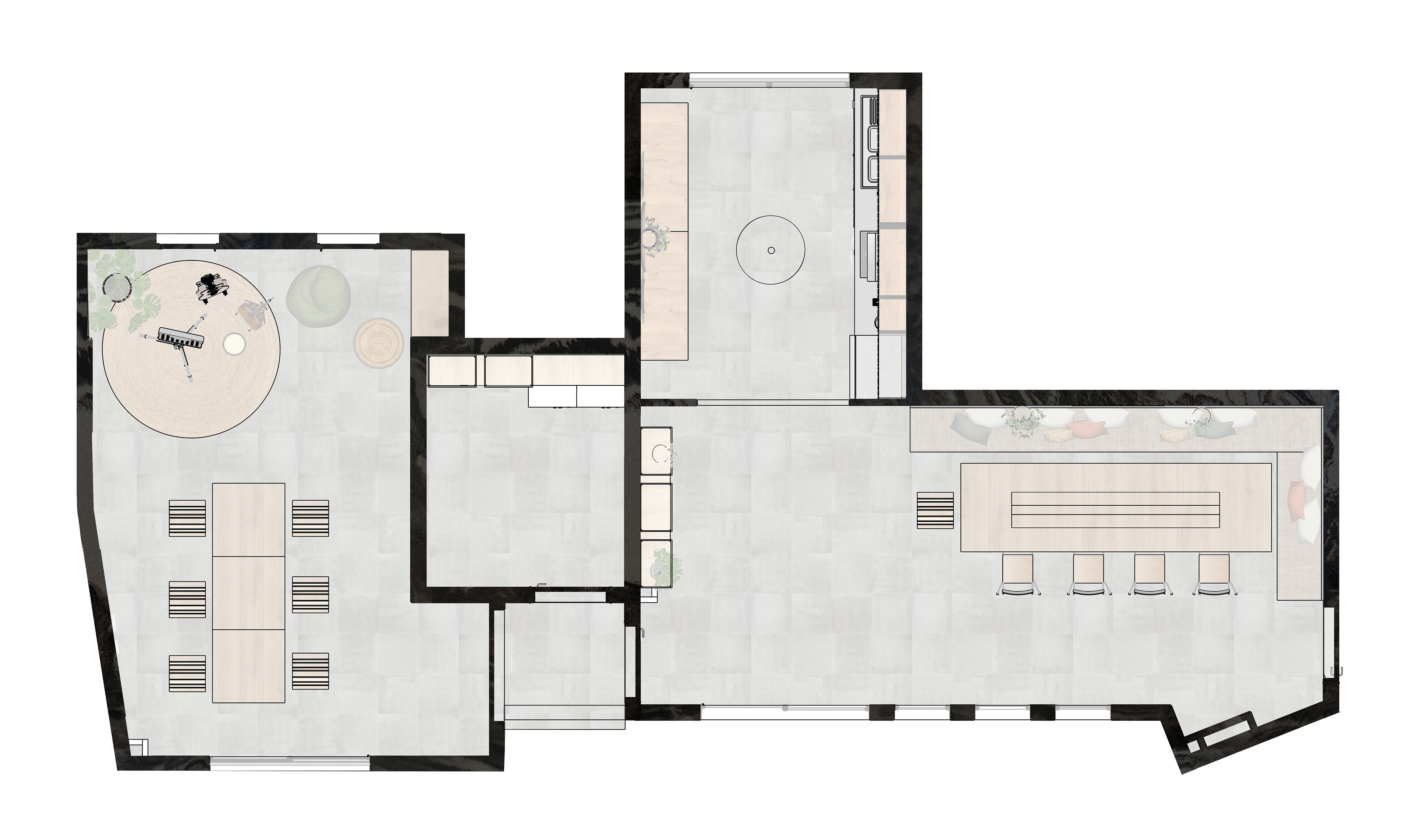 Plan architecture interieure tropicale réunion 974 bois palette maison relais La Possession