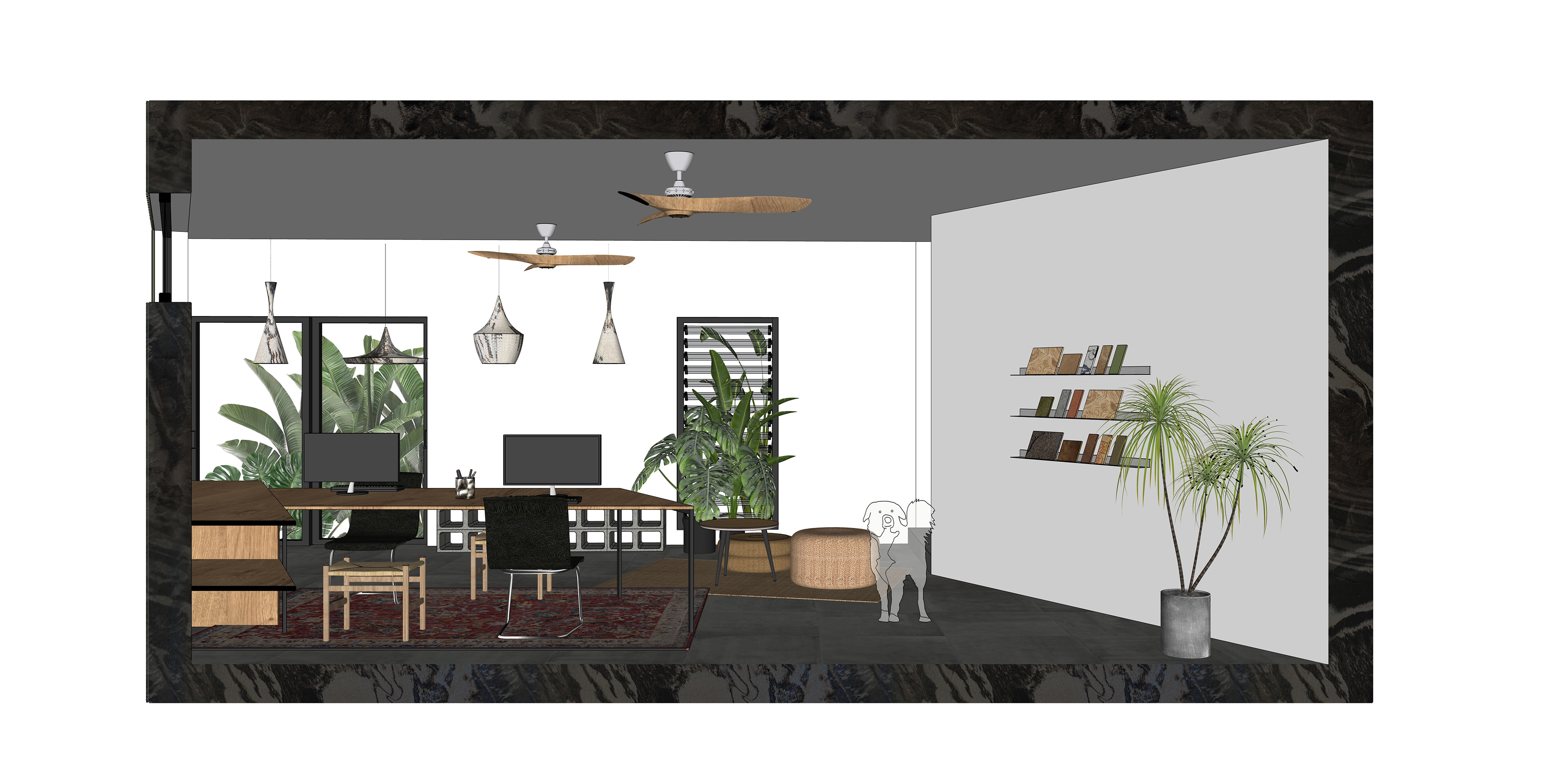 Agence architecture interieure tropicale réunion 974 Selva bureau La Possession
