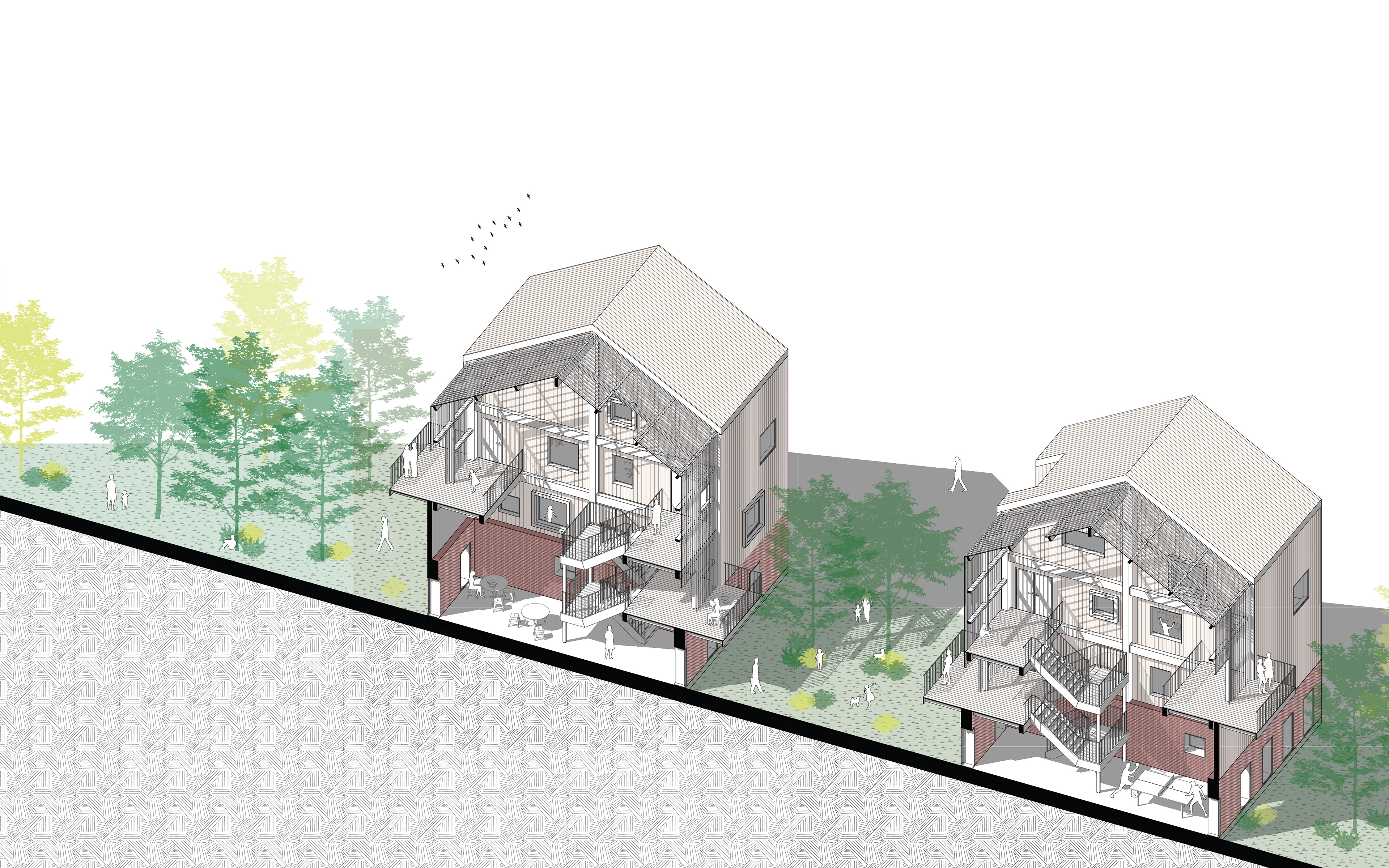 3D AXONOMETRIC SECTION