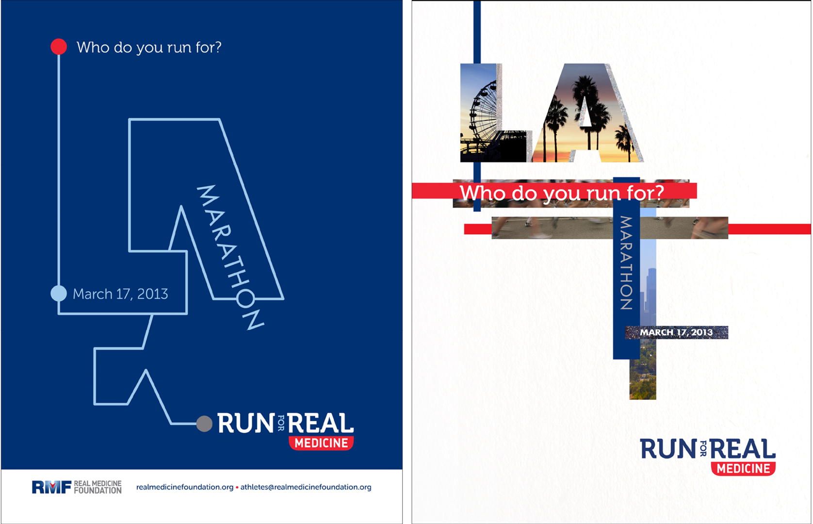 Poster design for Real Medicine Foundation LA Marathon sponsorship