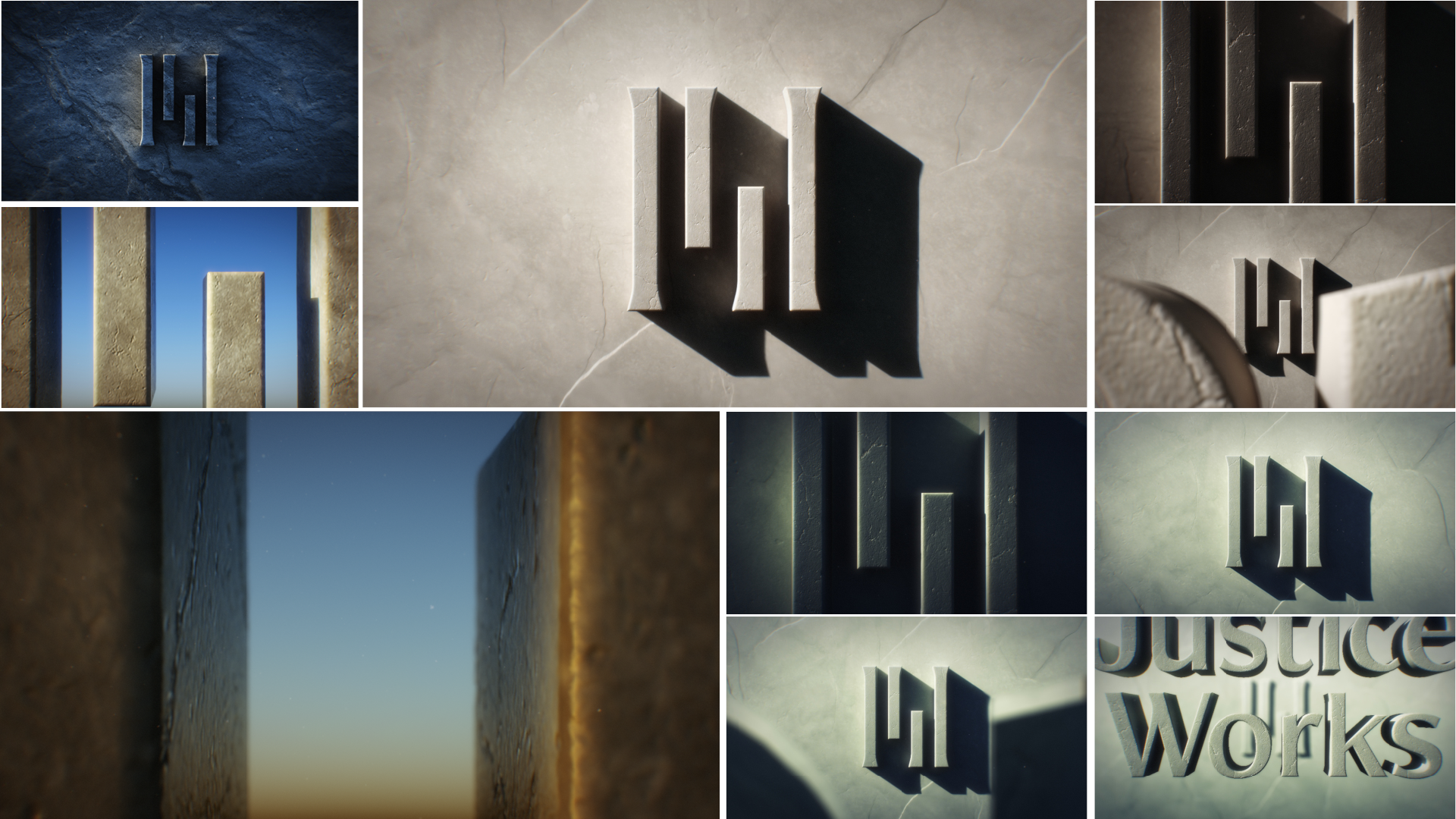 PJW 3D Logo Animation - Style Frames