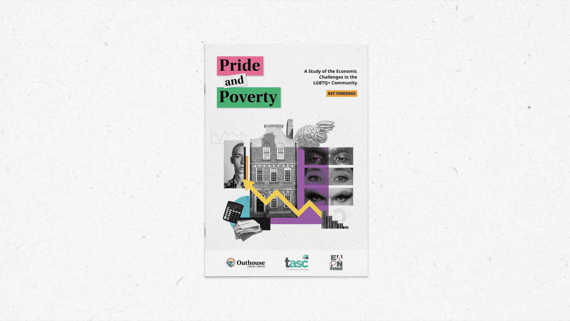 Video of the Pride and Poverty key findings booklet, highlighting how research findings, recommendations and visual elements were organised throughout the publication.