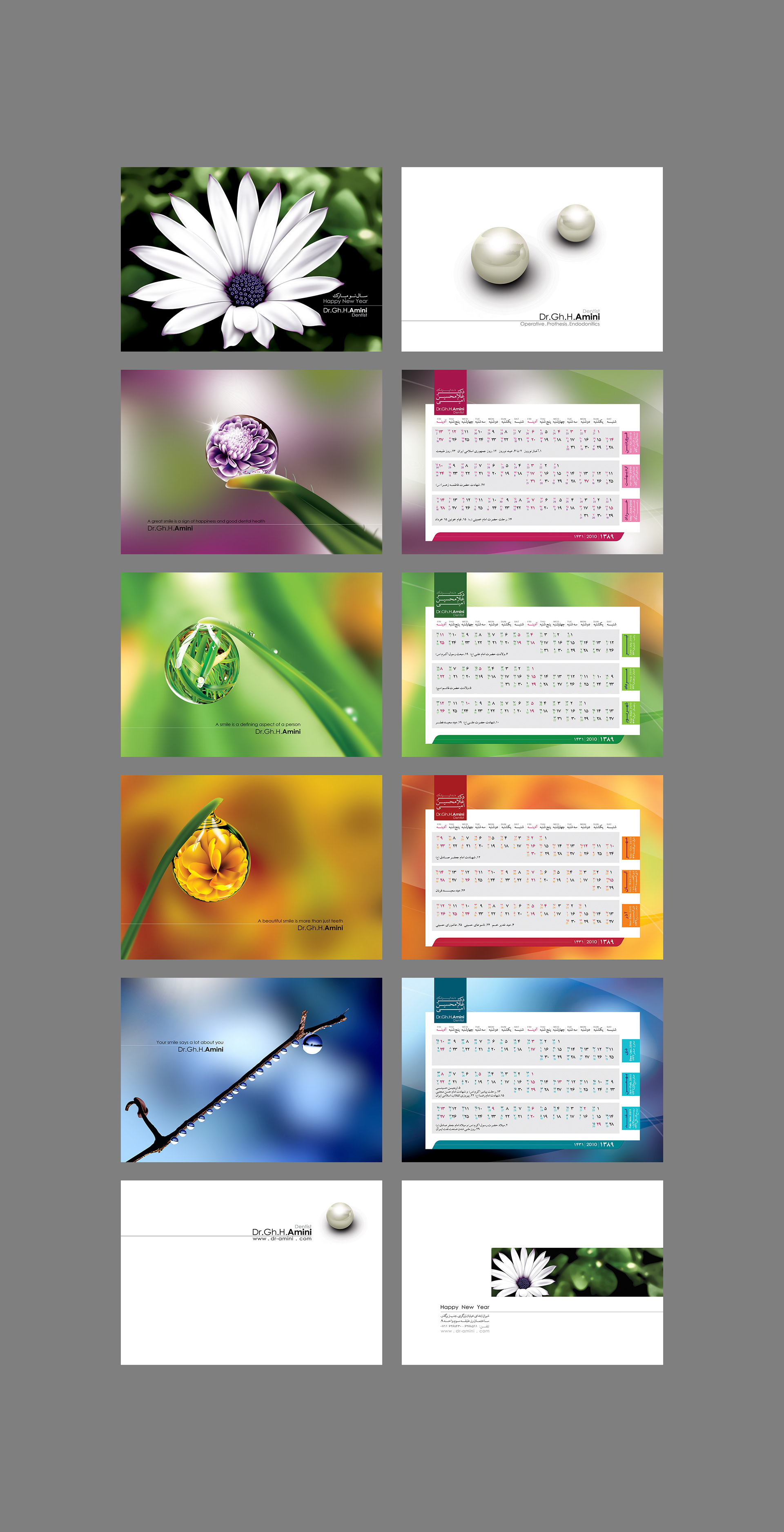 Calendar design and Illustration | Dr. Amini