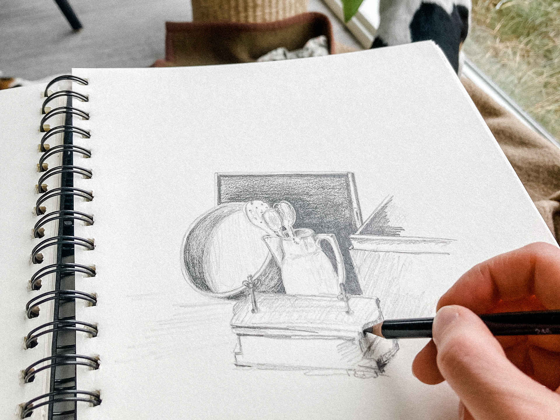 Stillleben-Zeichnung