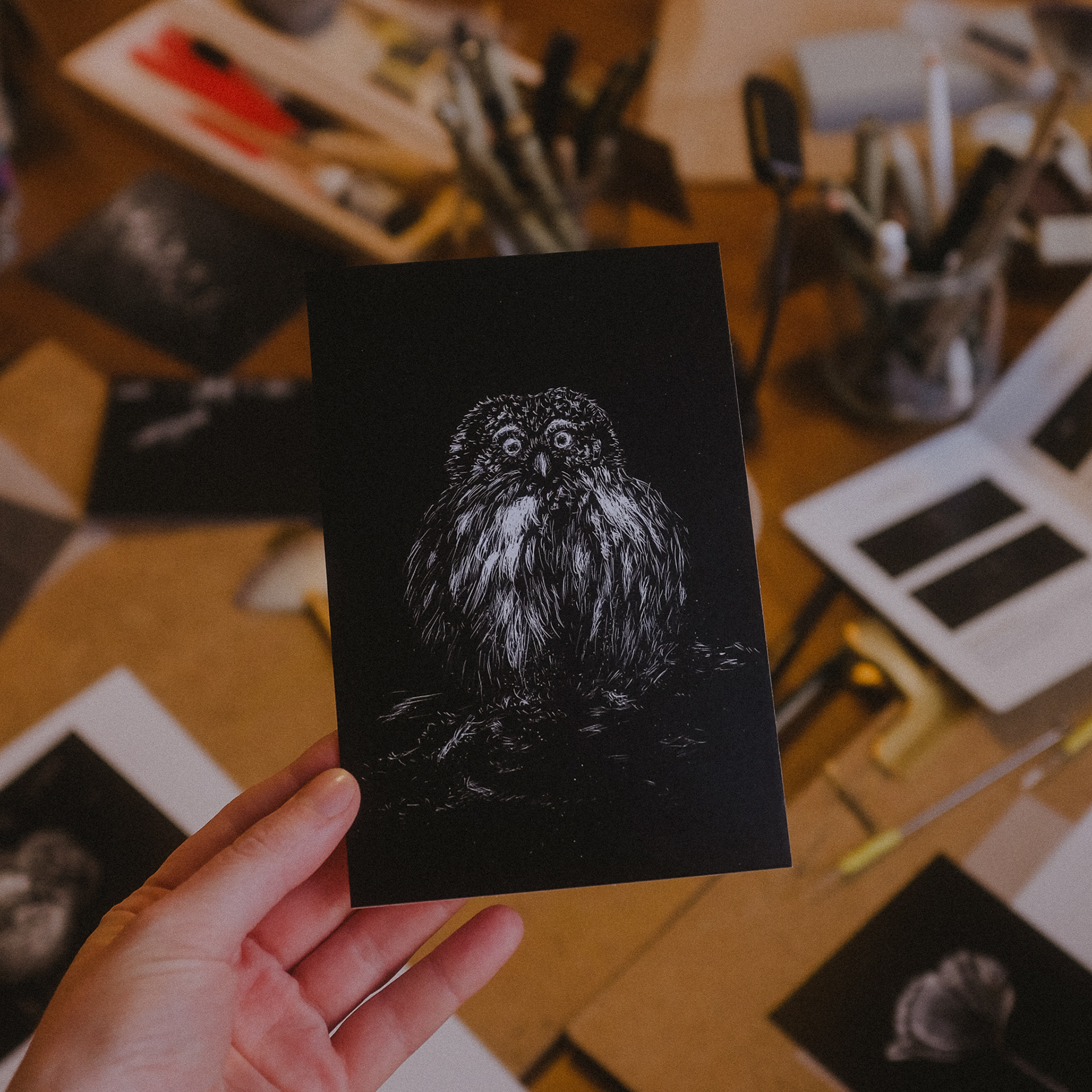 Scratchboard von Maren