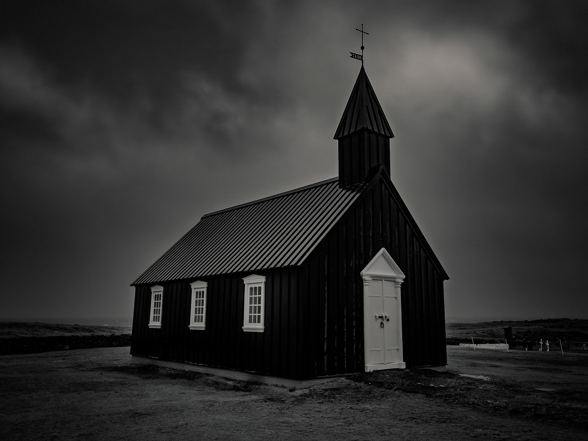 Black church at Budir in Snæfellsnes