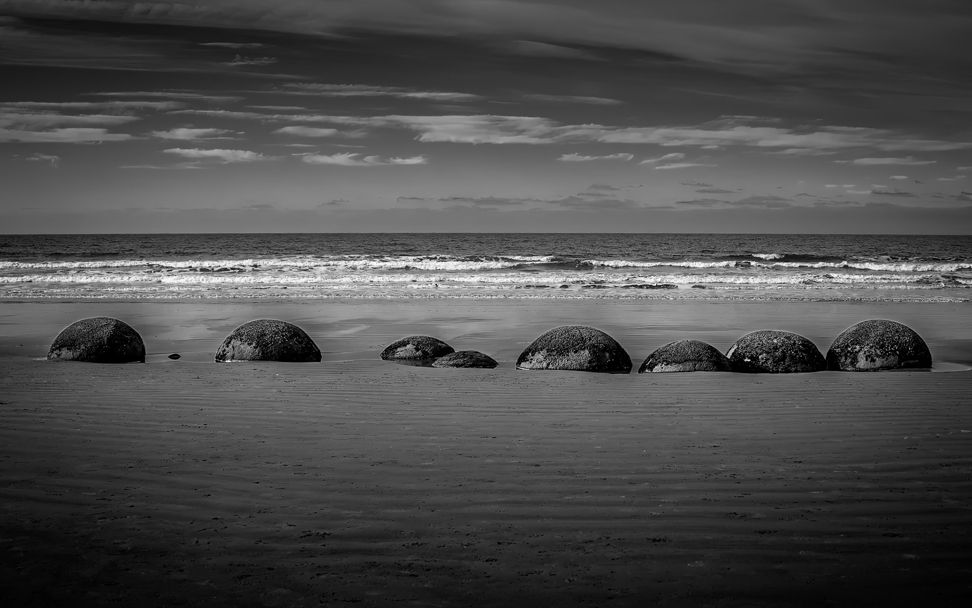 Moeraki Boulder Beach