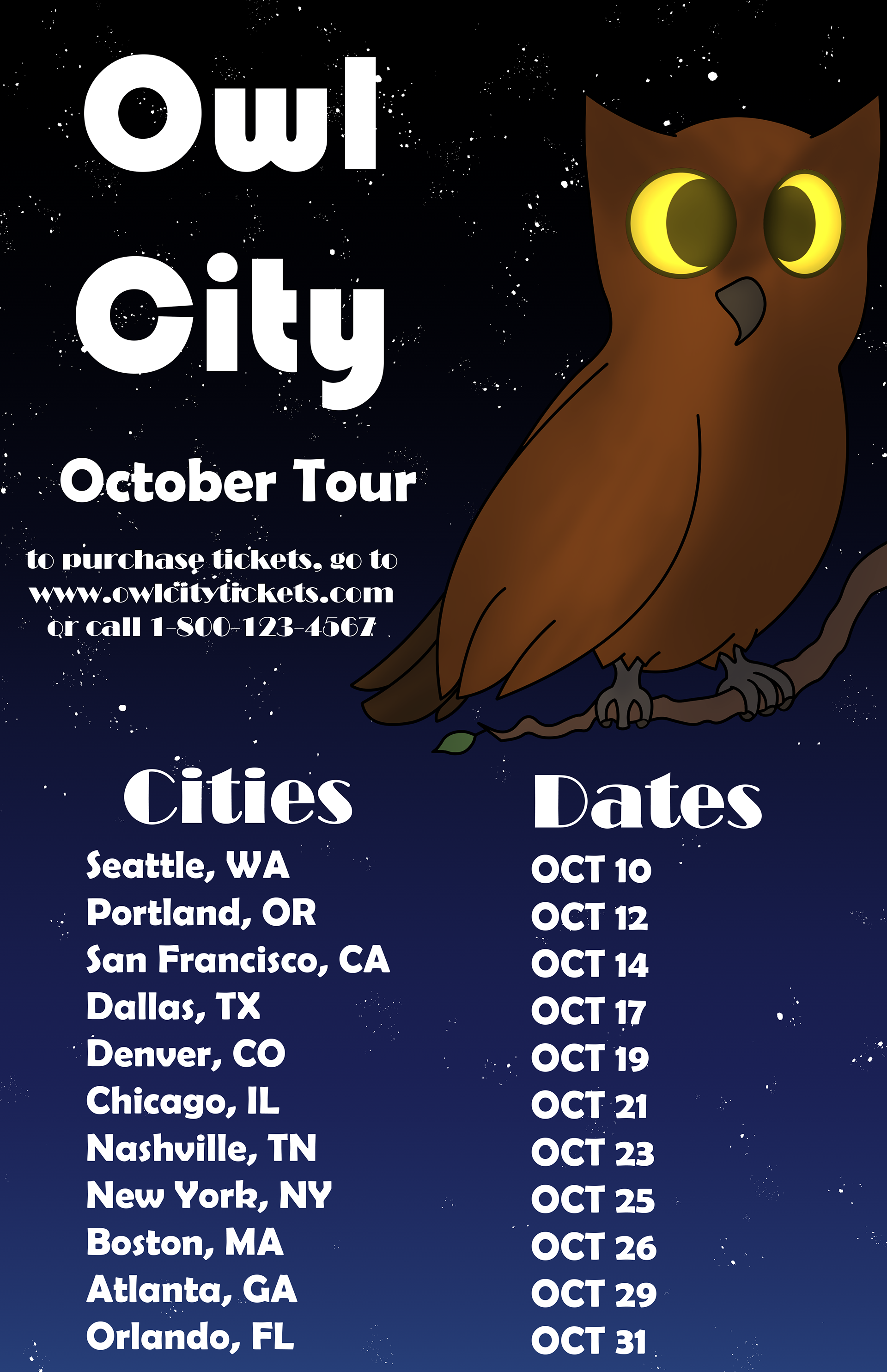 Fictional Tour Poster Assignment Ver. 2