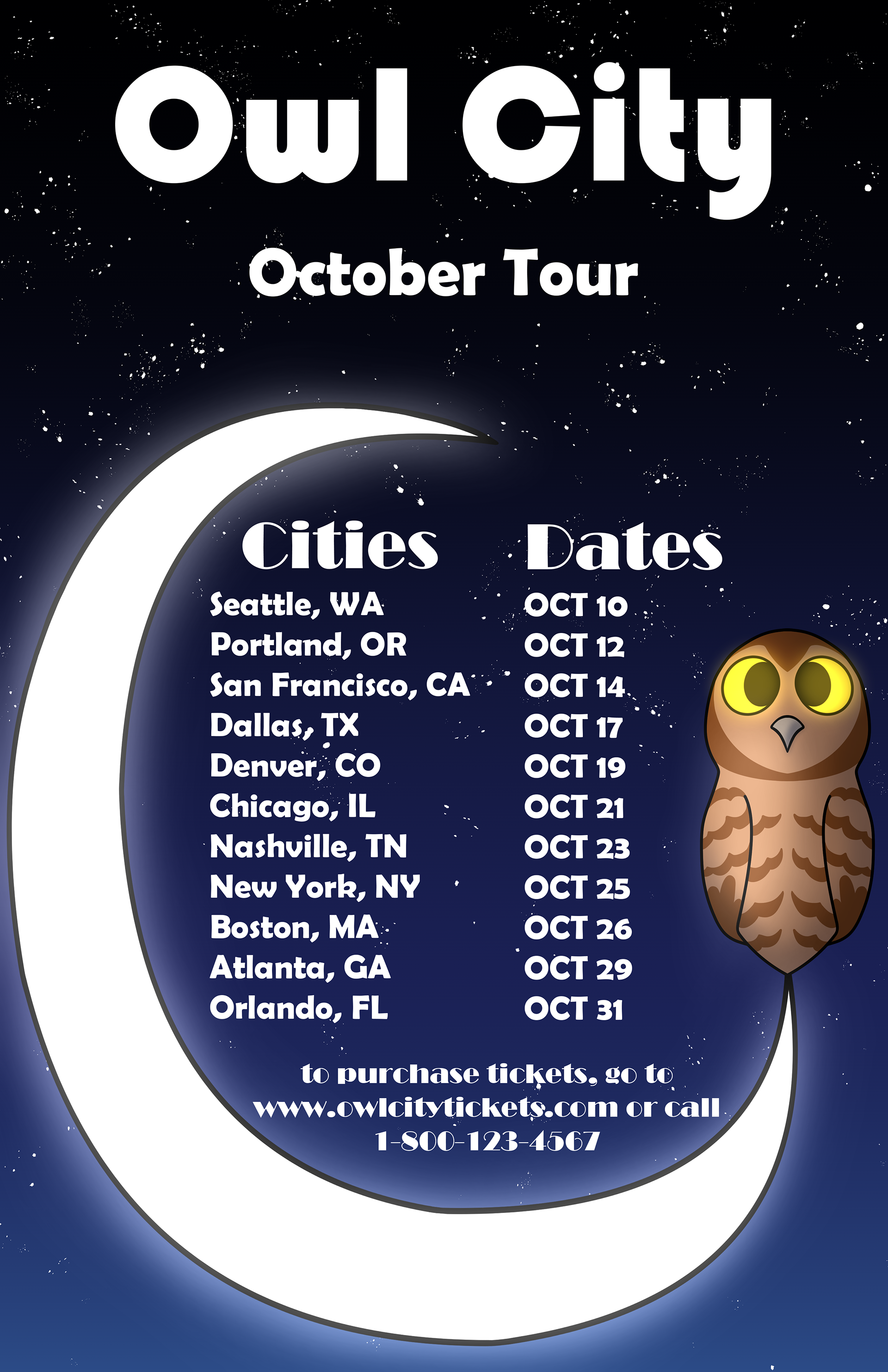 Fictional Tour Poster Assignment Ver. 1