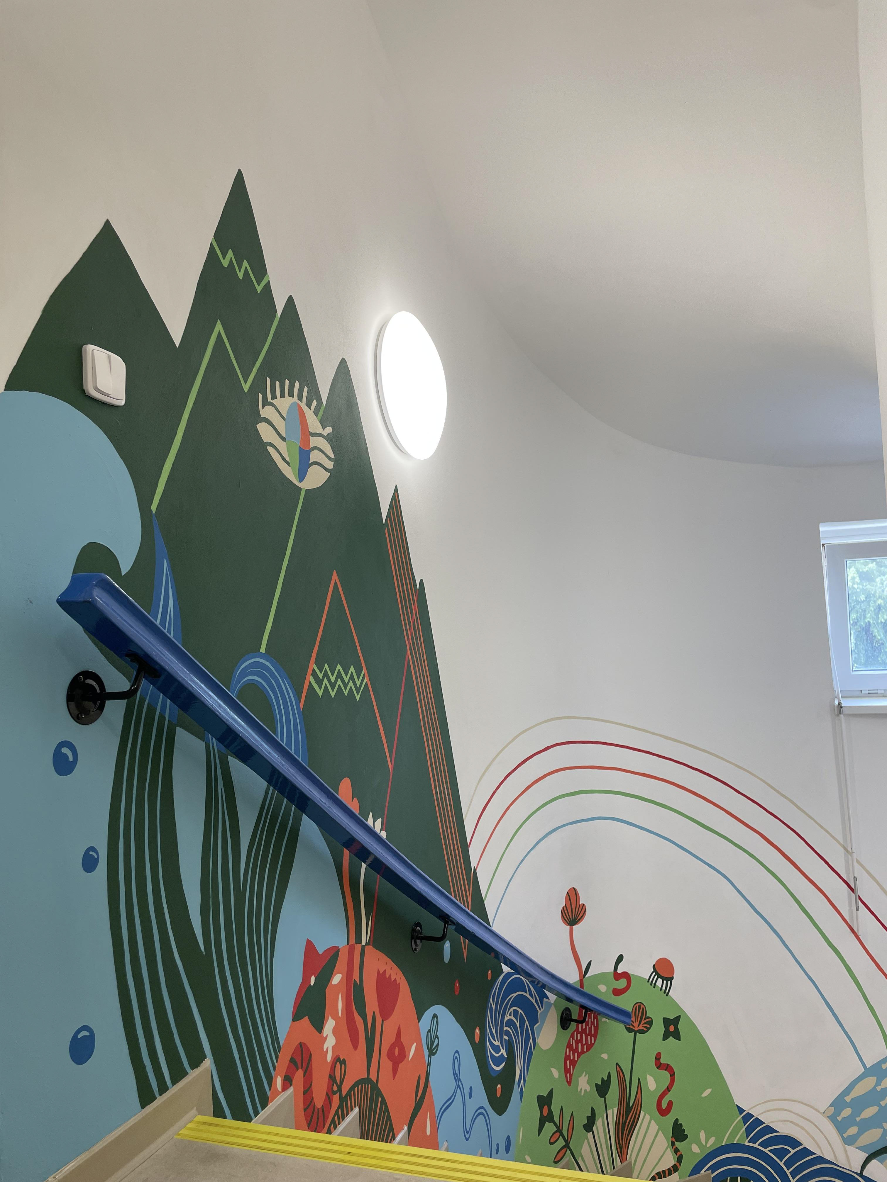 Živly – výmalba schodiště školní družiny