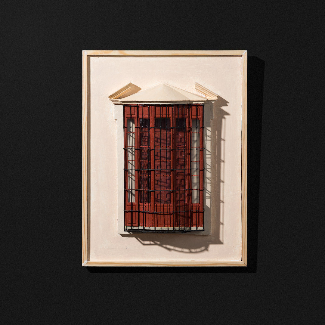 Balcón del edificio de Atarazanas, 11 1995. Compuesto cerámico Escala 1:10. Dimensiones: 32 x 42 x 7 cm