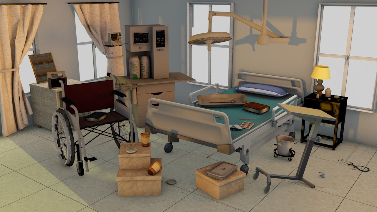 Hospital Model Set in Unity