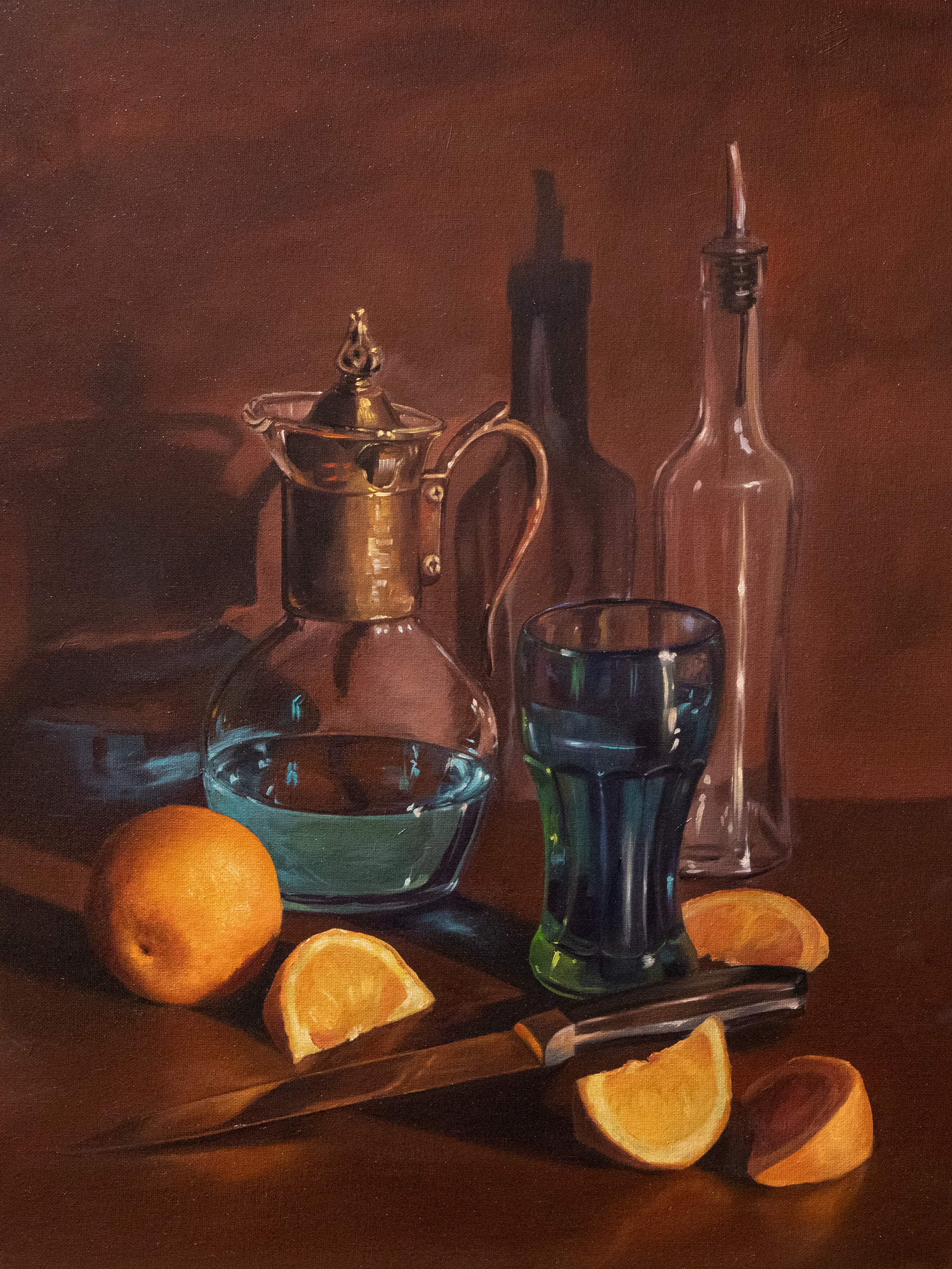 Still life 2, oil on masonite panel, 18x24, 2022