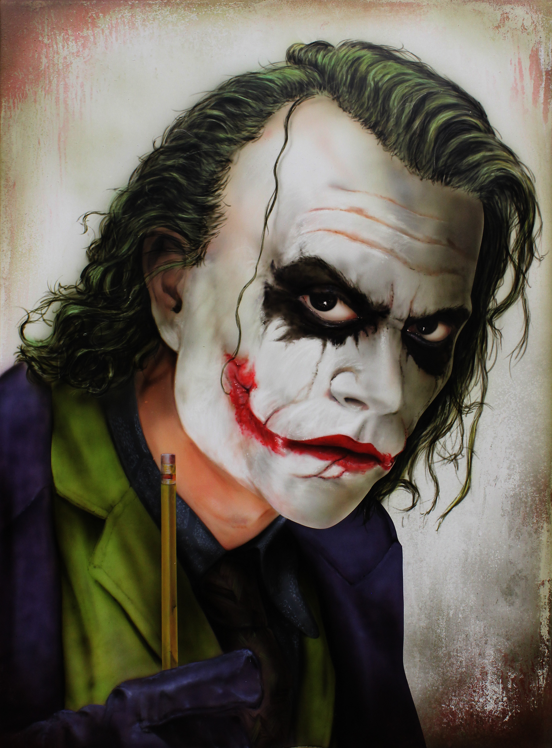 Let Me Show You a Magic Trick, airbrush Acrylic on Masonite, 2017