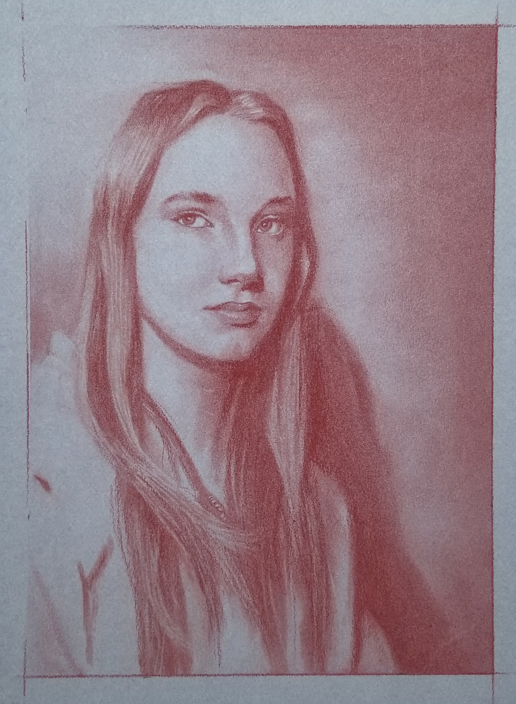 Kylee, Charcoal study on paper, 2021