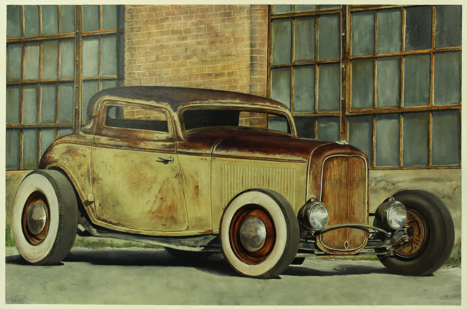 No title, oil on masonite board