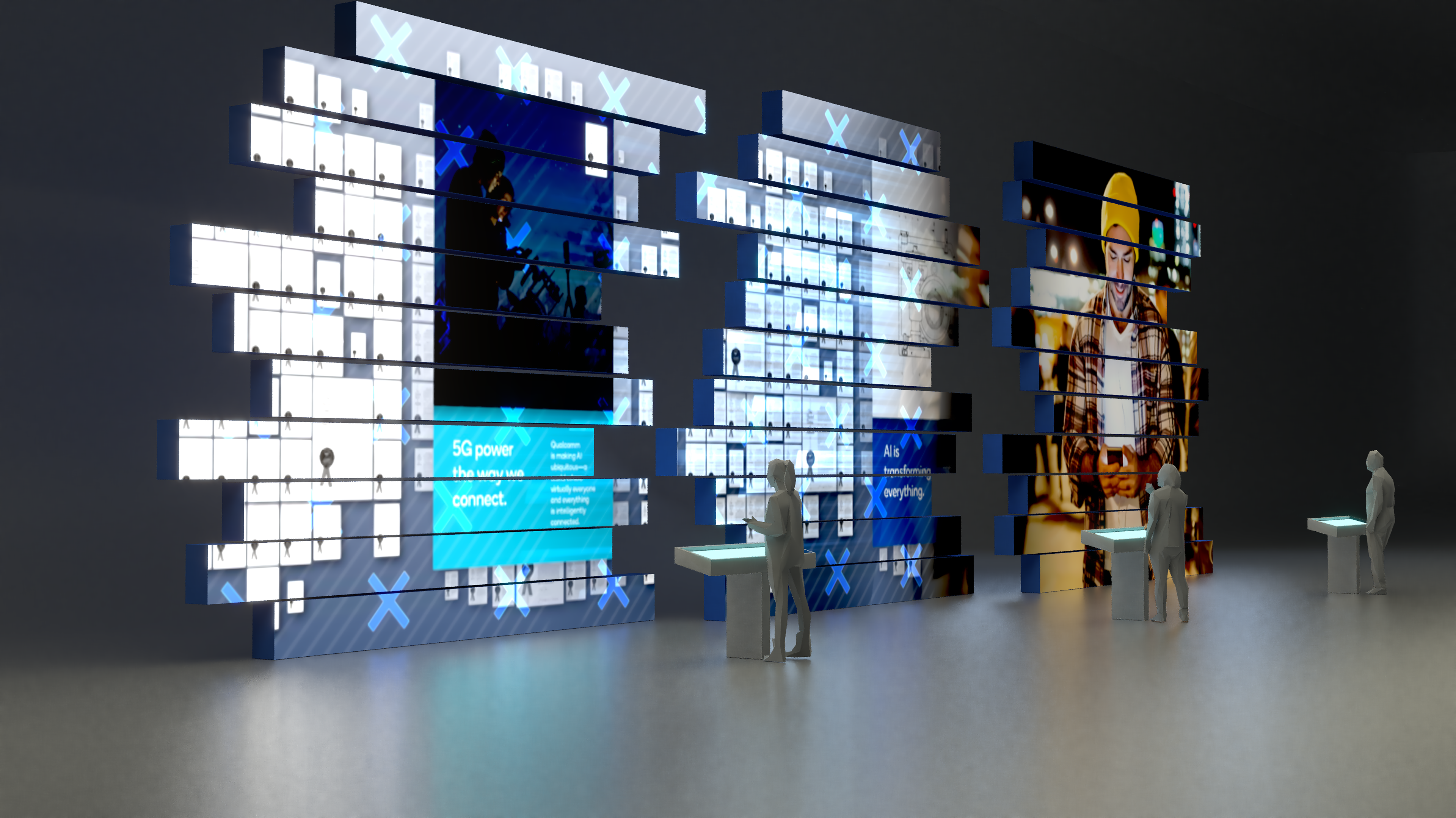 Interactive LED wall