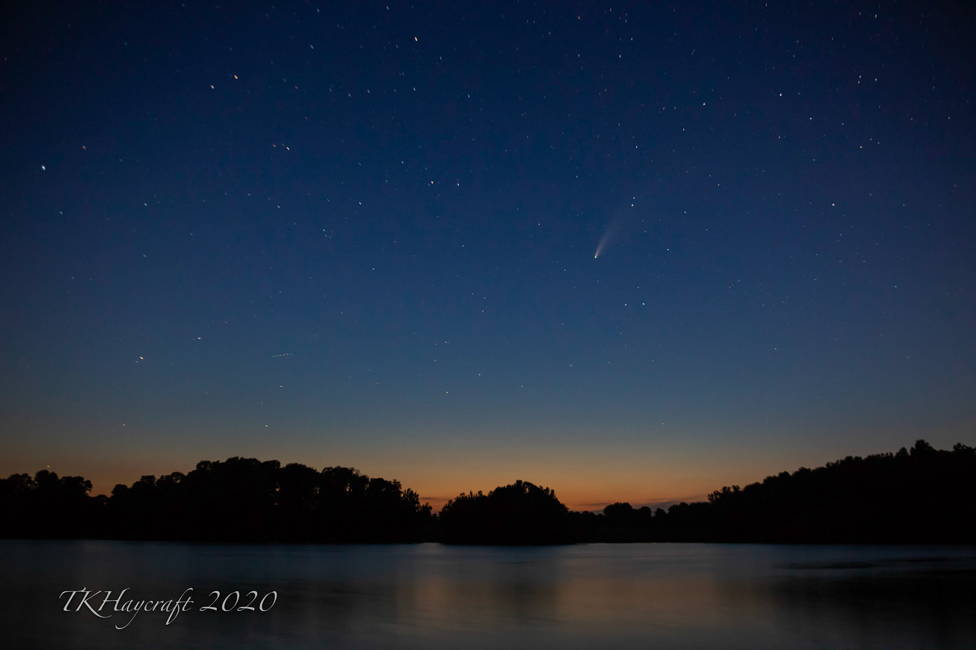 NEOWISE Comet over Lake Anna, Virginia