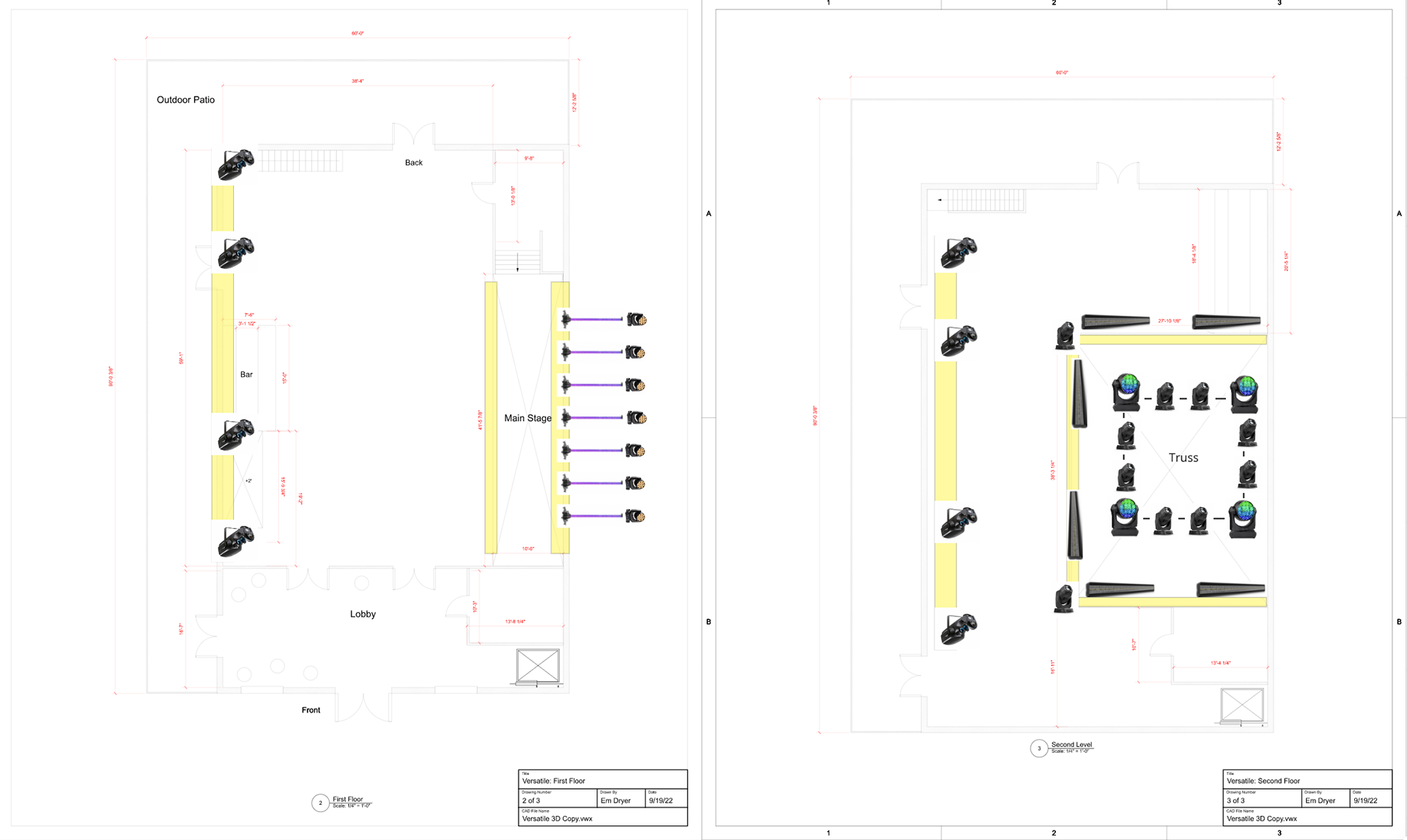 Drafting ideas for fixture placement in Miro; not to scale