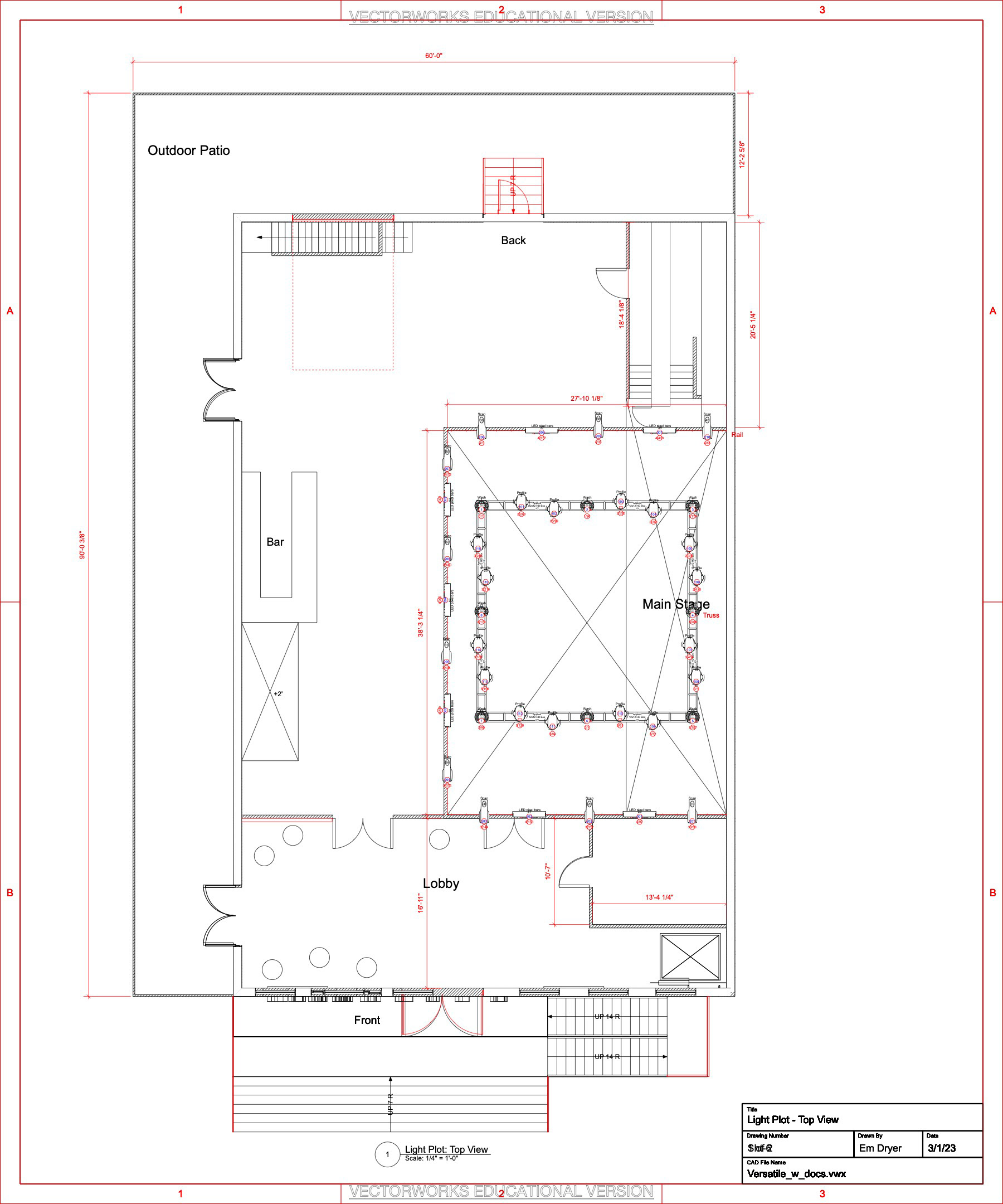 Top View Light Plot