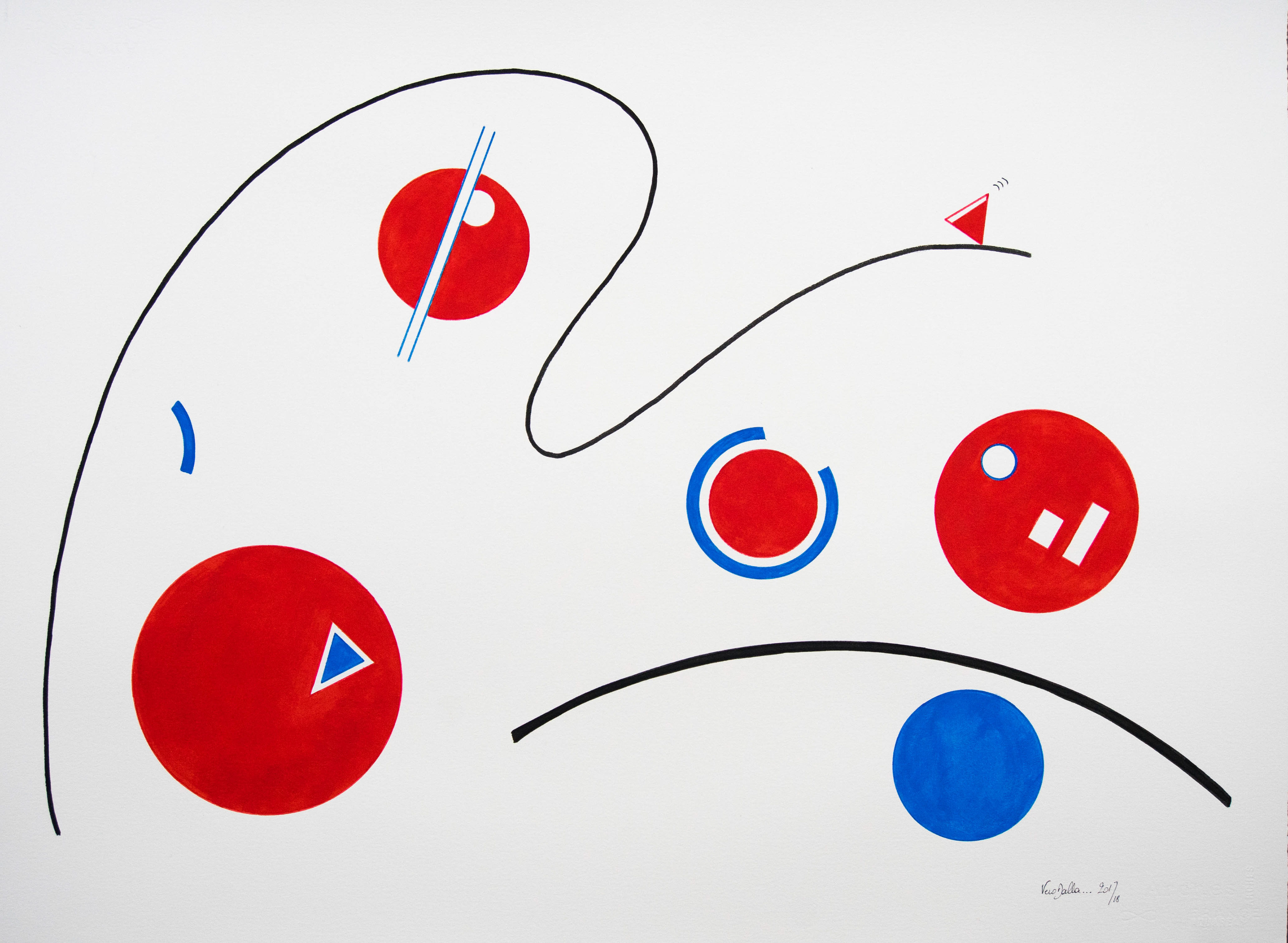 SOLD - Etude 18 - 2018 - 22" x 30"- Indian Ink and Acrylic on Arches paper