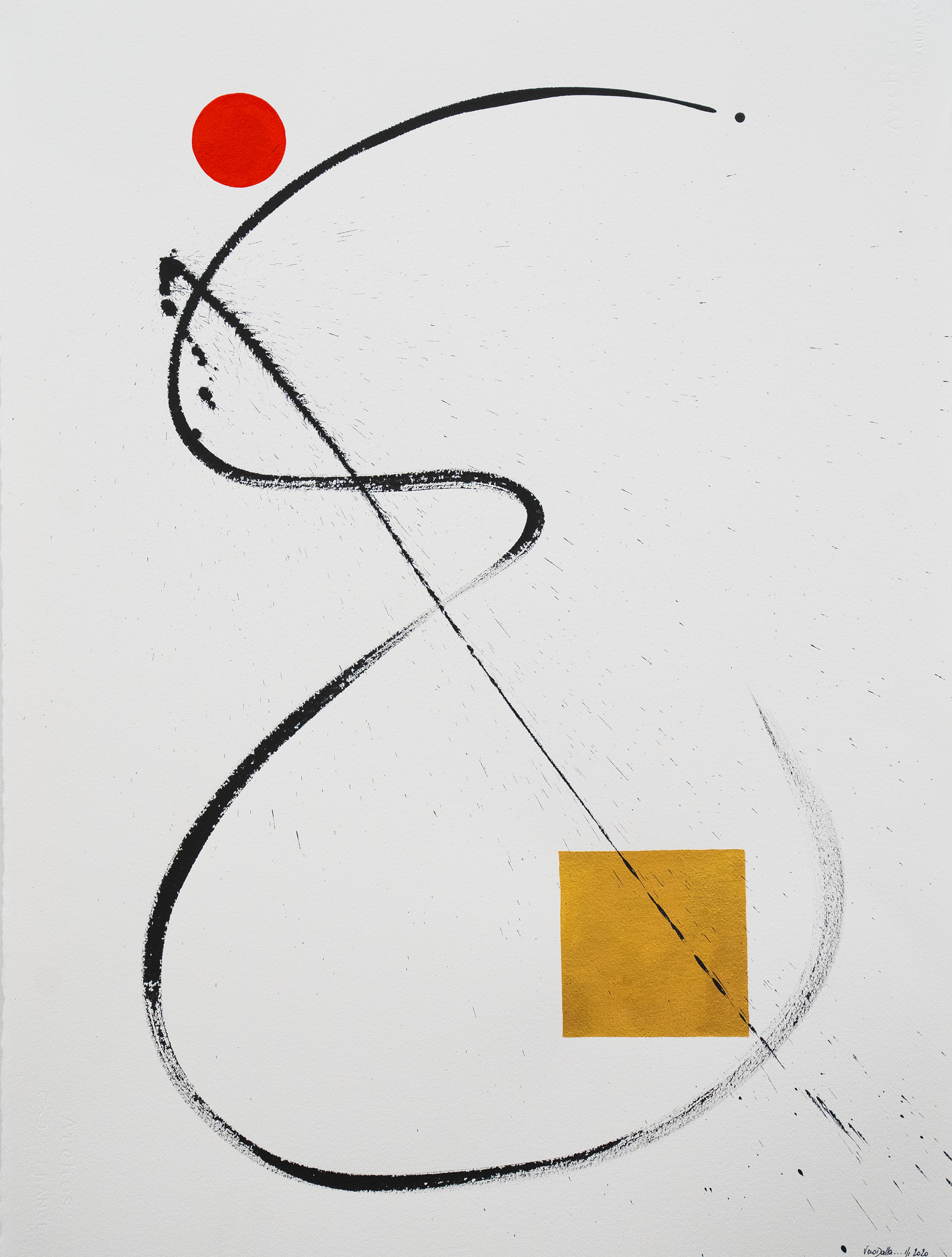 ETUDE II 2020/74 30"X22" - Indian Ink and Acrylic on Arches Paper