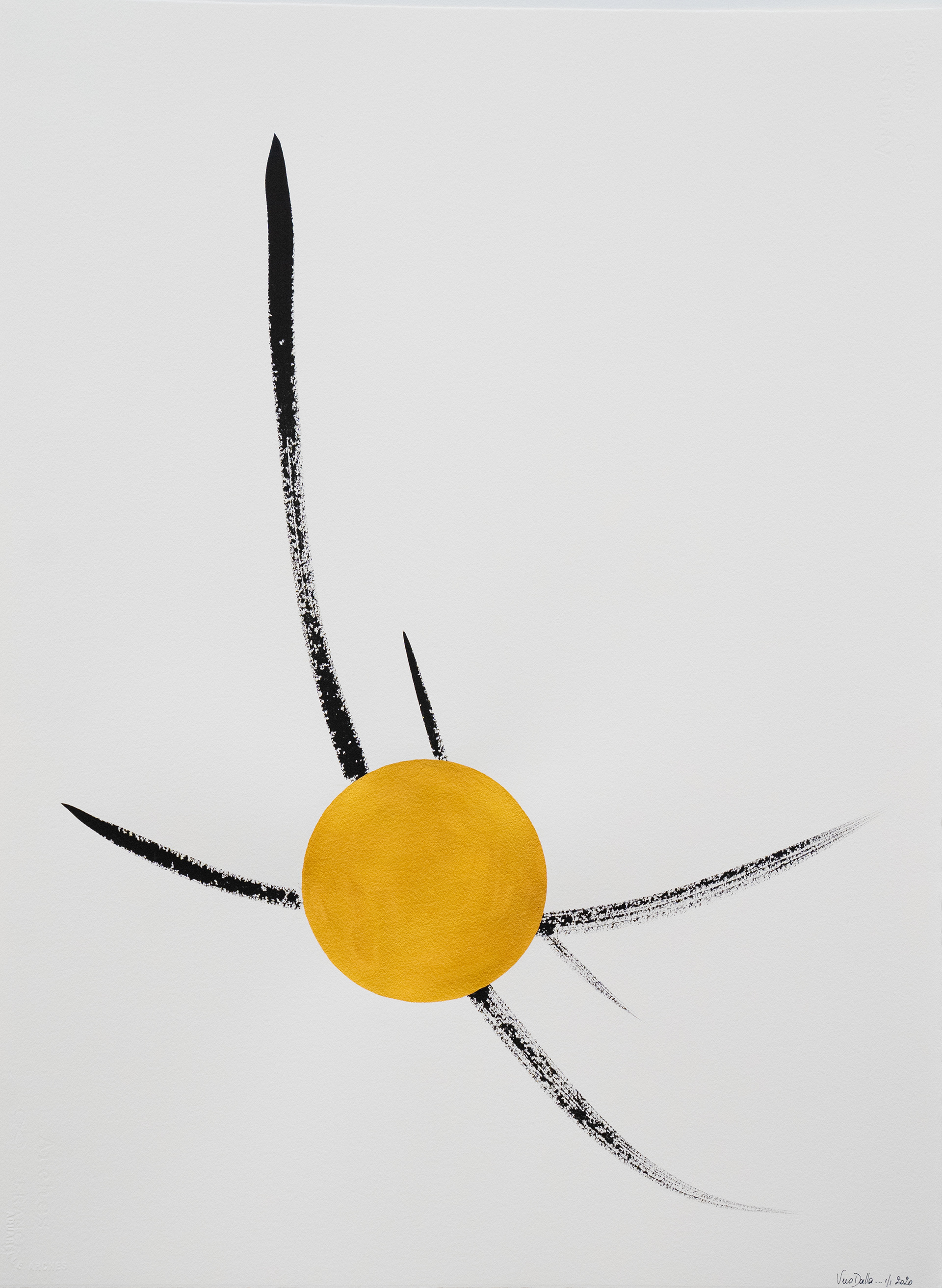 ETUDE II 2020/69 30"X22" - Indian Ink and Acrylic on Arches Paper