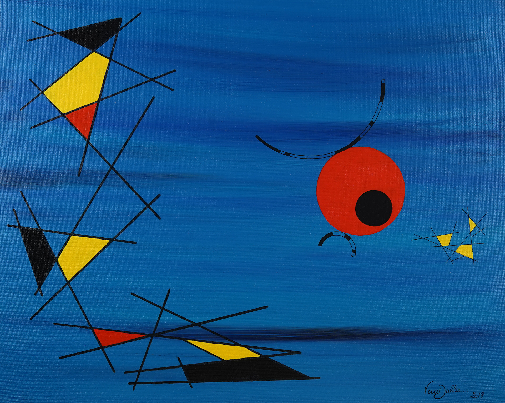 Etude 27 - 2019 - 16" x 20"- Indian Ink and Acrylic on Canvas Board