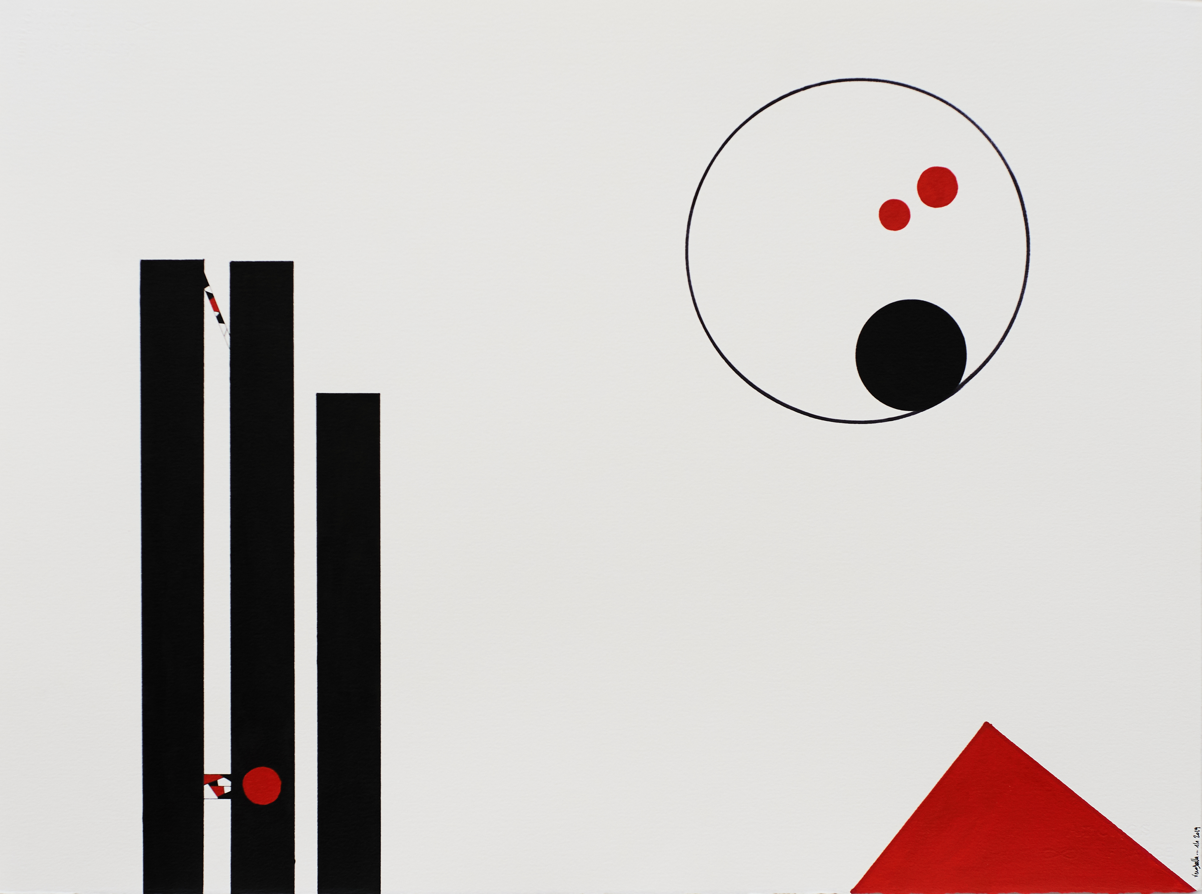 Etude 41 - 2019 - 22" x 30" - Indian Ink and Acrylic on Arches Paper