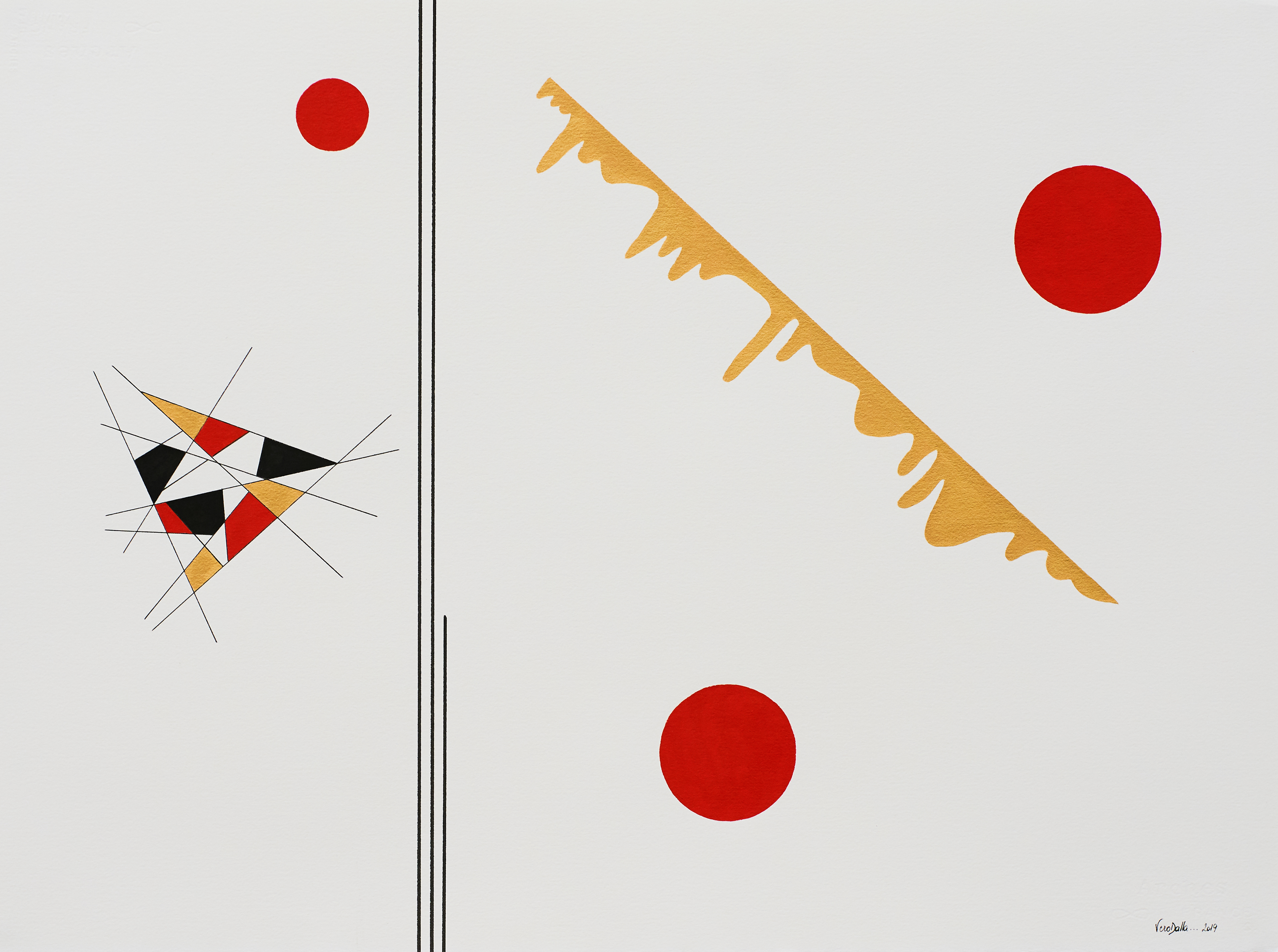 Etude 38 - 2019 - 22" x 30" - Indian Ink and Acrylic on Arches Paper