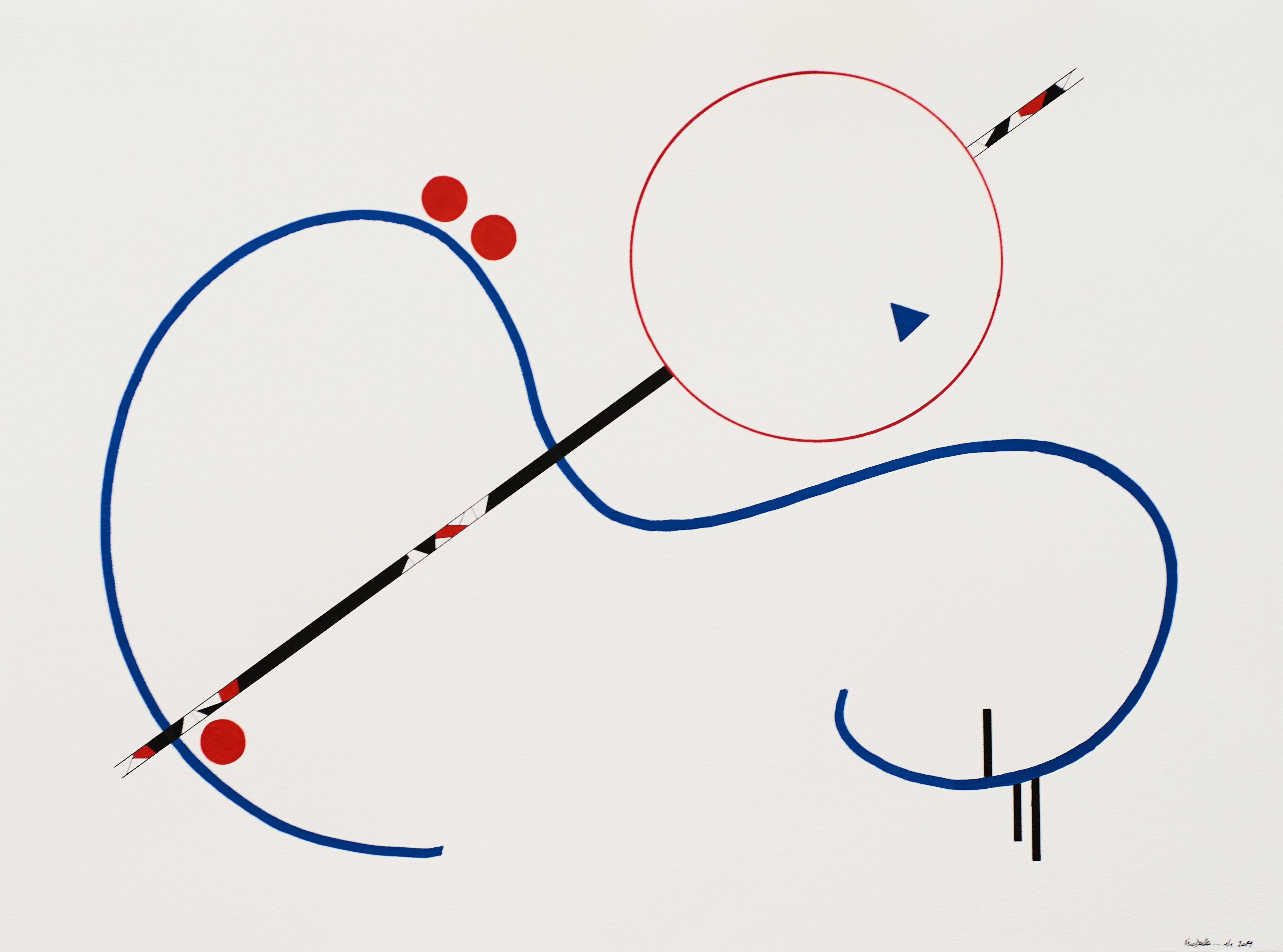 Etude 39 - 2019 - 22" x 30" - Indian Ink and Acrylic on Arches Paper